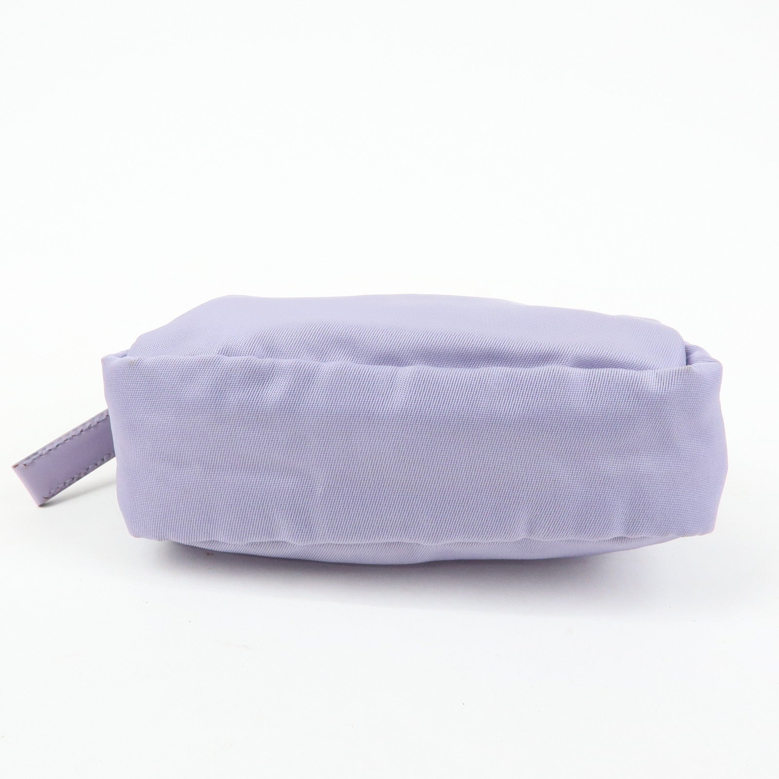 PRADA Triangle Logo Set of 3 Nylon Leather Pouch Pink Purple