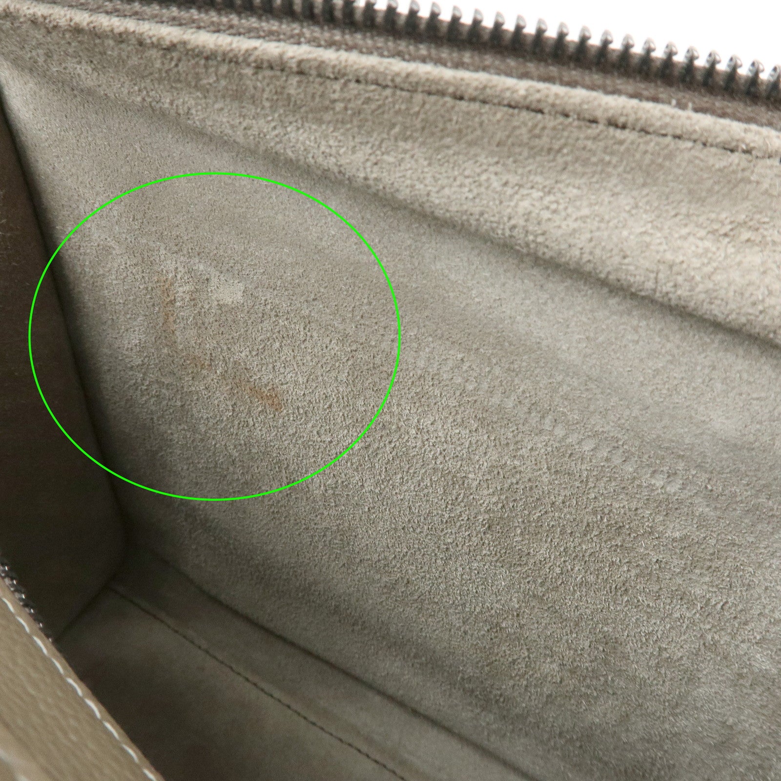 CELINE Luggage Nano Shopper Calf Leather 2Way Bag Hand Bag Gray