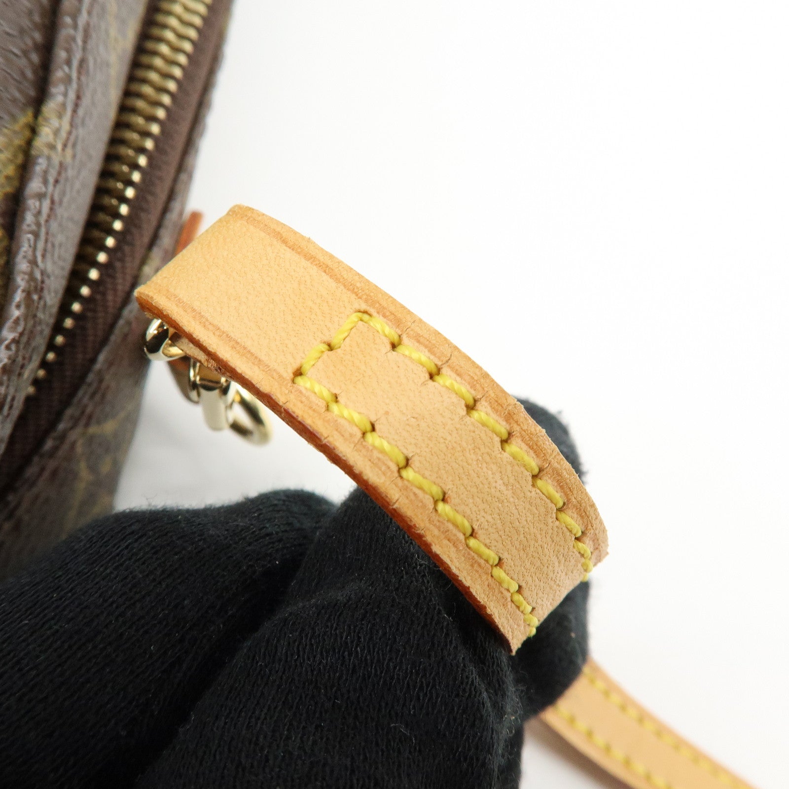 Louis Vuitton Monogram Spontini Hand Bag Brown M47500