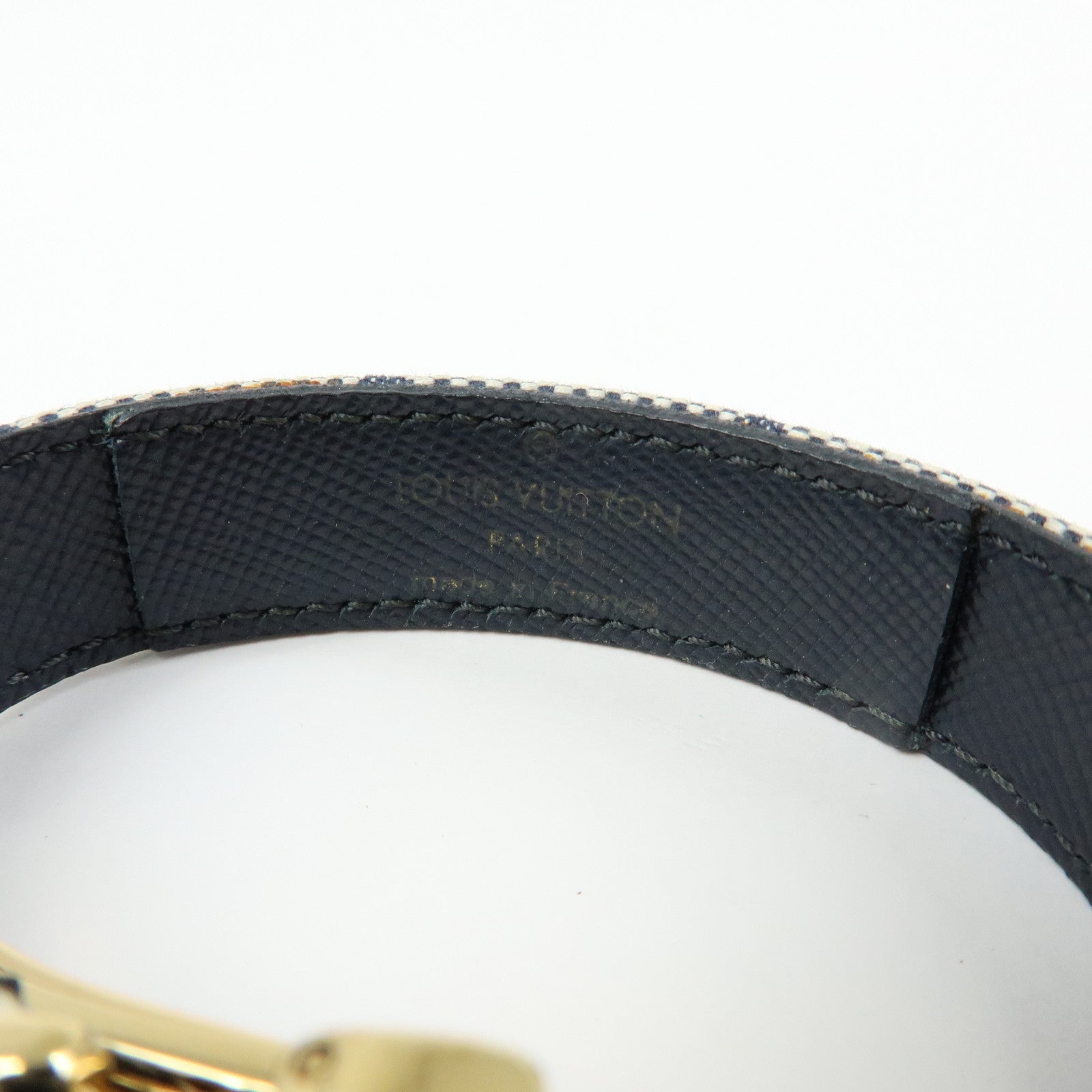 Louis Vuitton Monogram Mini Good Luck Canvas Bracelet Navy M64458