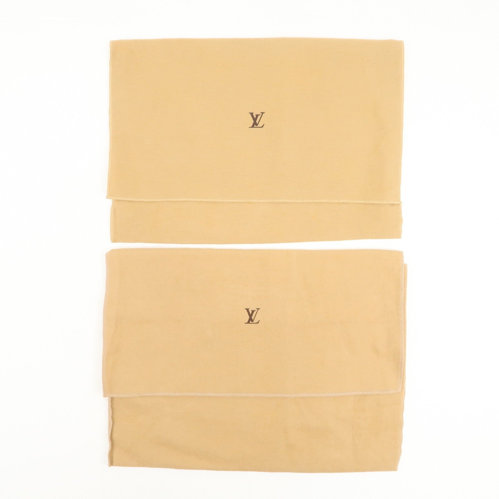 Louis Vuitton Set of 18 Dust Bag Storage Bag Flap Style Beige