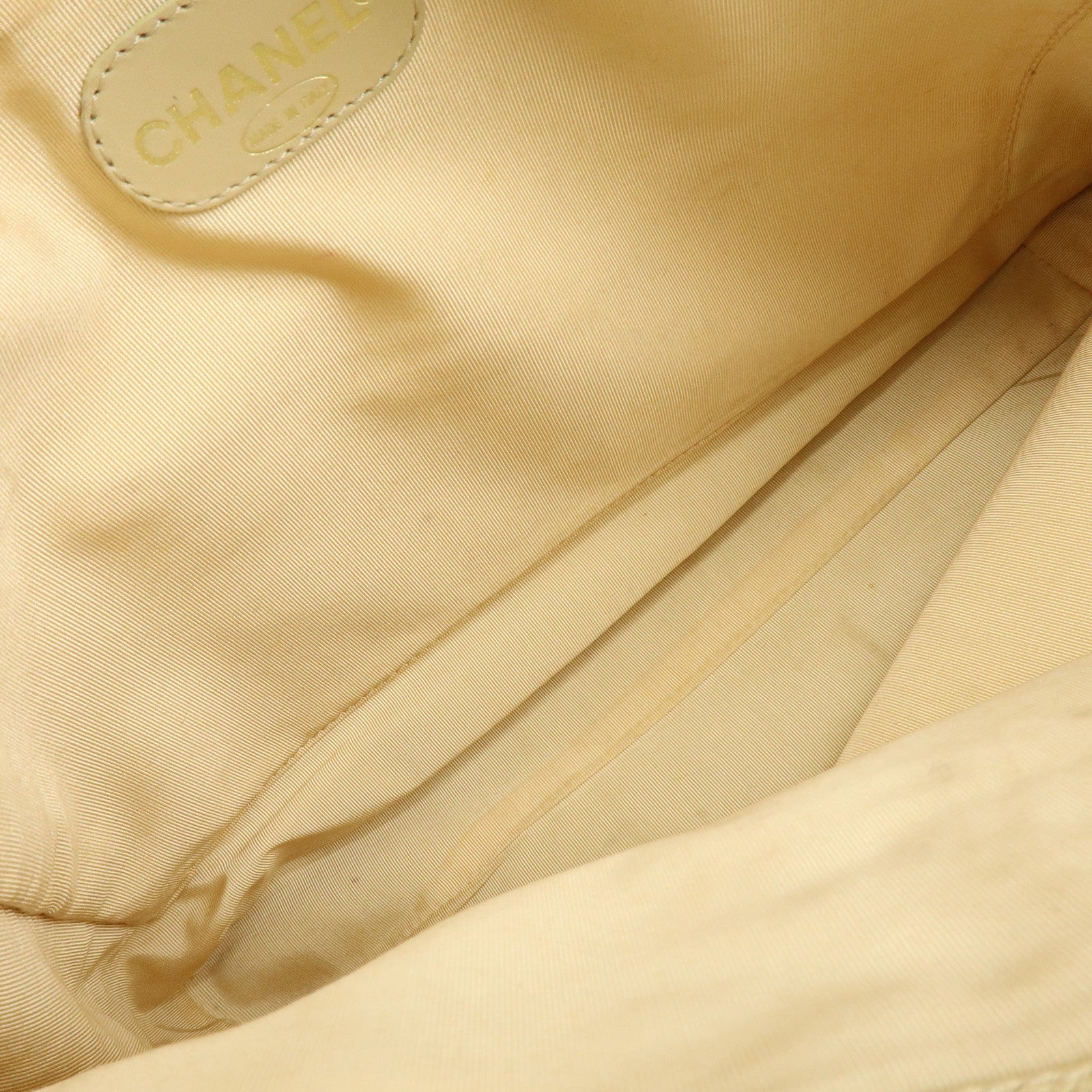 CHANEL COCO Mark Caviarskin Tote Bag Shoulder Bag Ivory