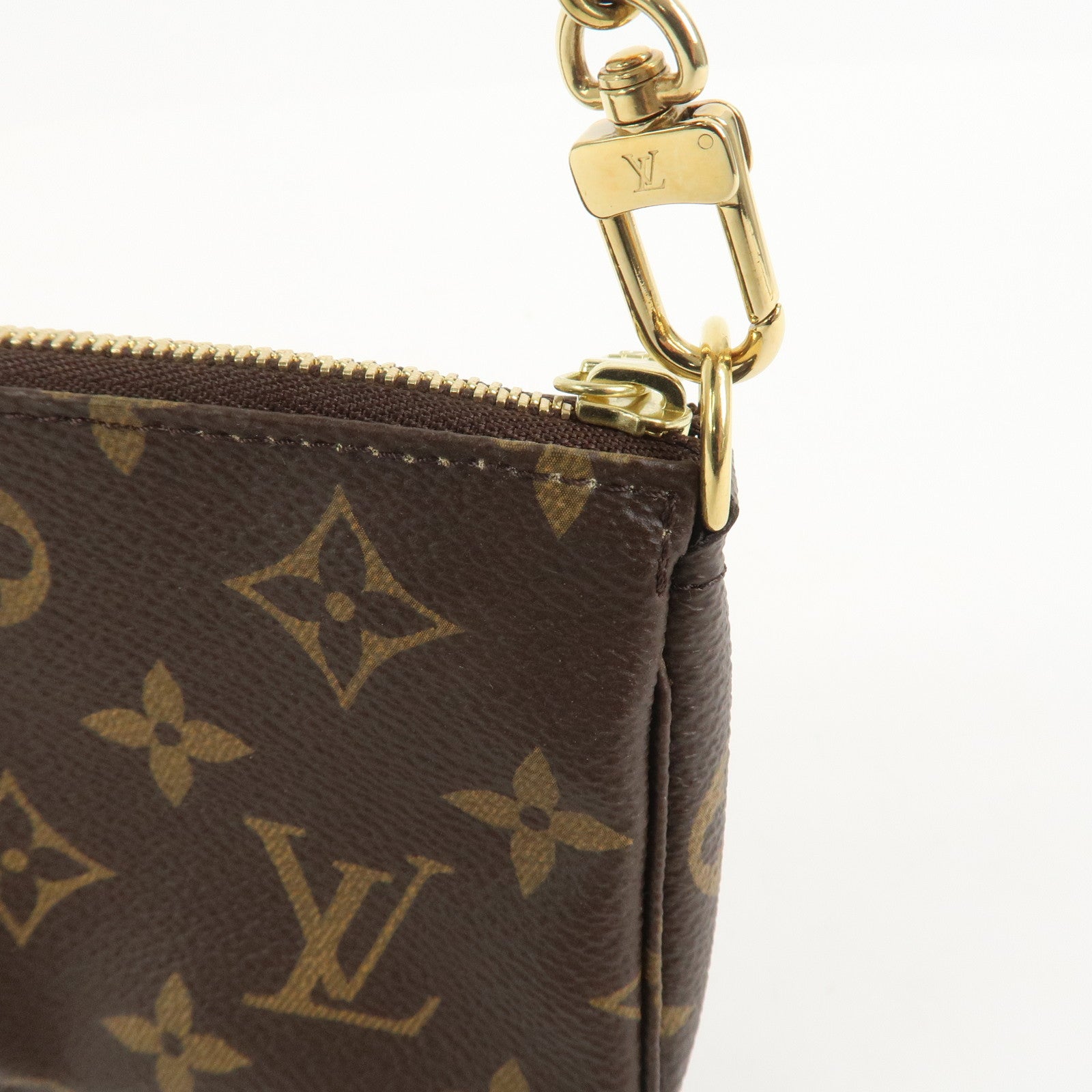 Louis Vuitton Monogram Mini Pochette Accessoires Hand Bag M58009
