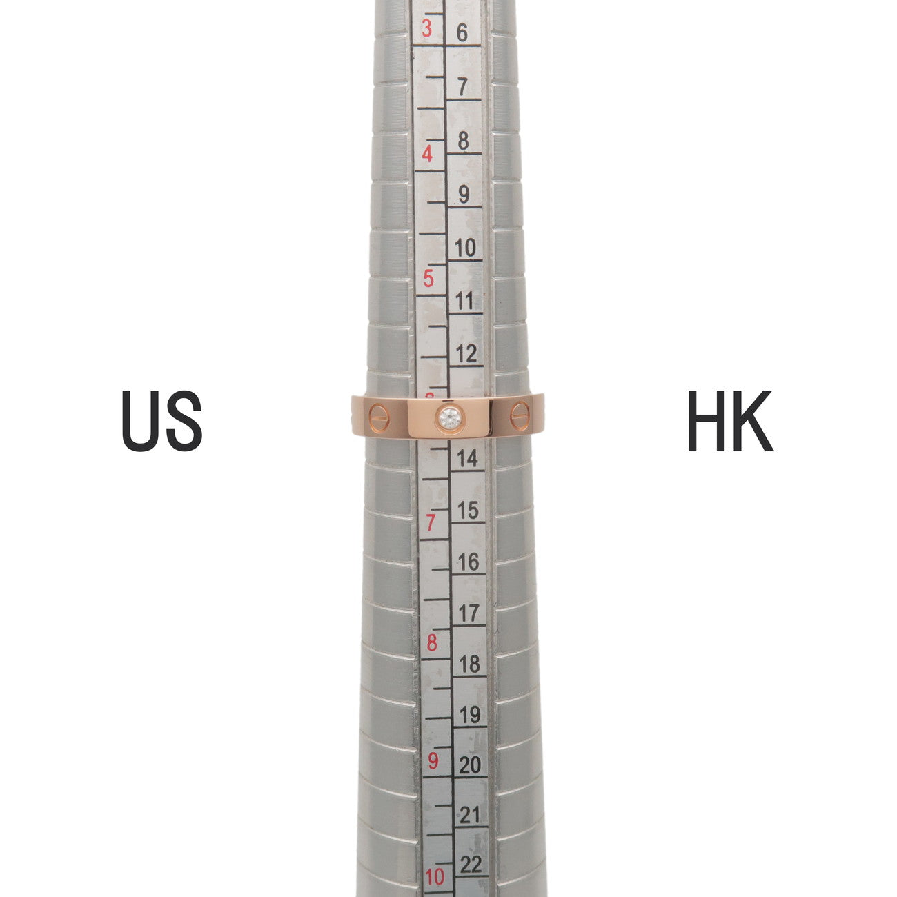 Cartier Mini Love 1P Diamond Ring #52 K18 750PG Rose Gold US6.5