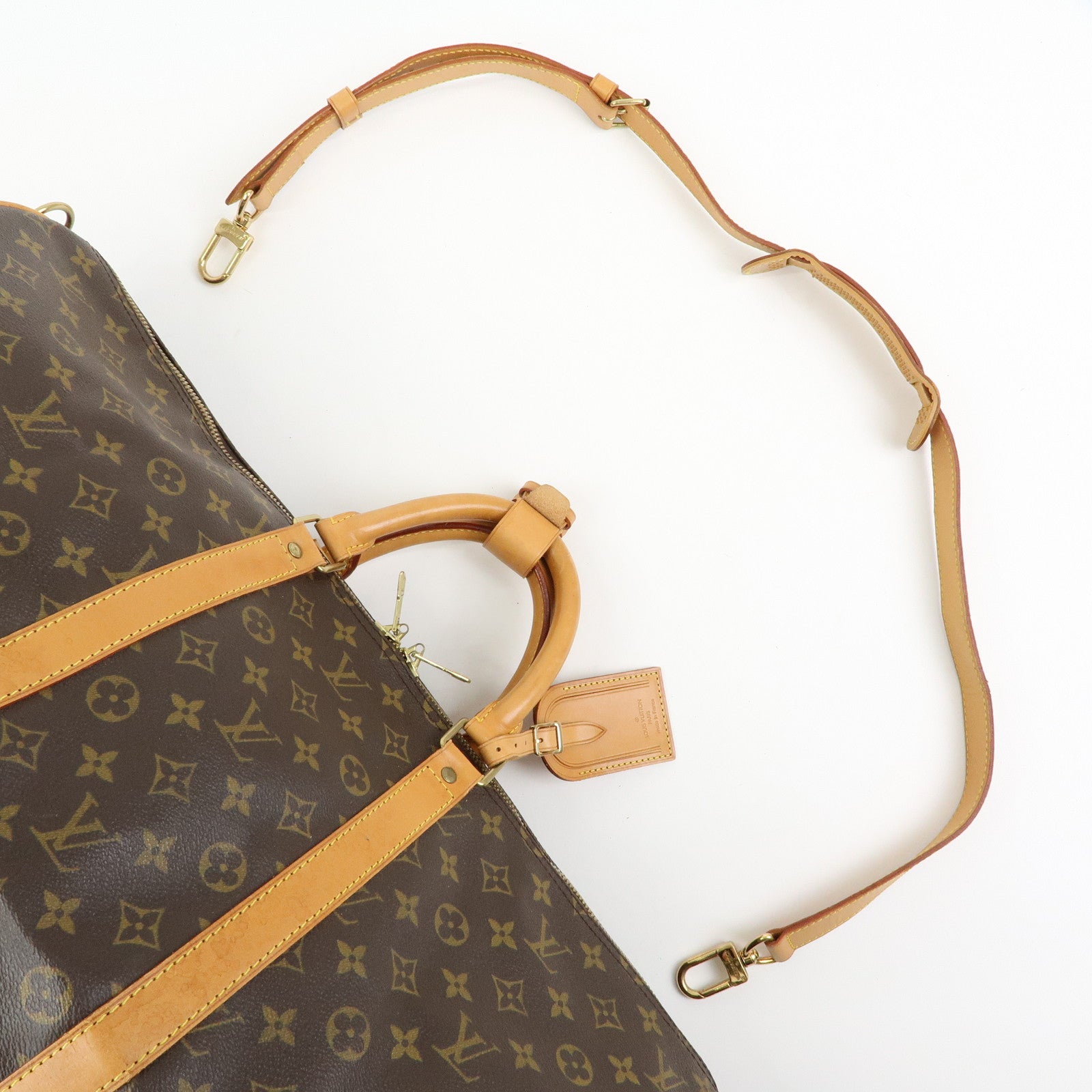 Louis Vuitton Monogram Keep All Bandouliere 55 Boston Bag M41414