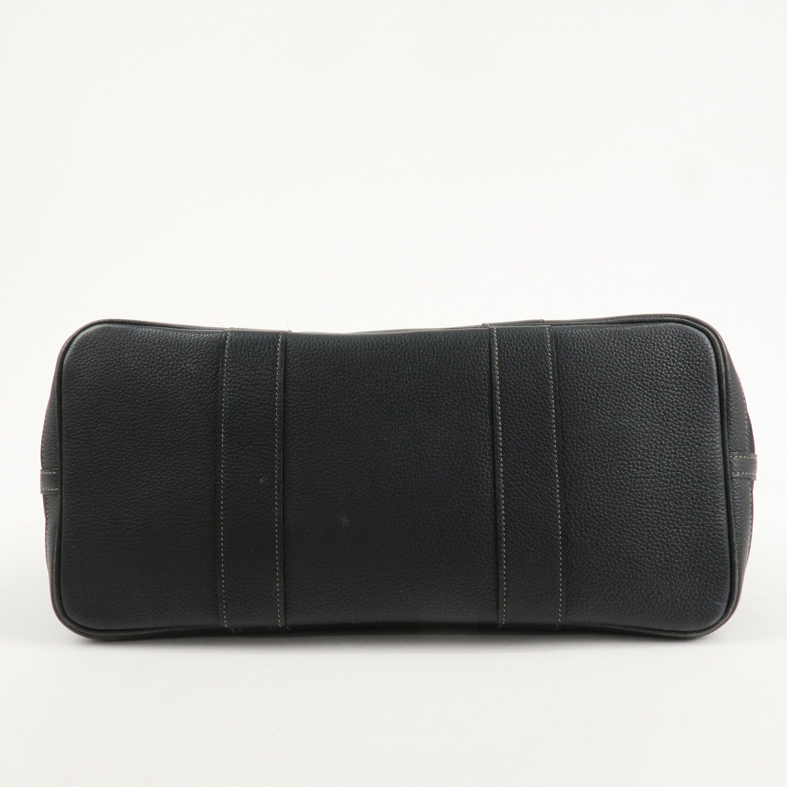 HERMES Negonda Leather Garden Party PM Tote Bag Hand Bag Black Used