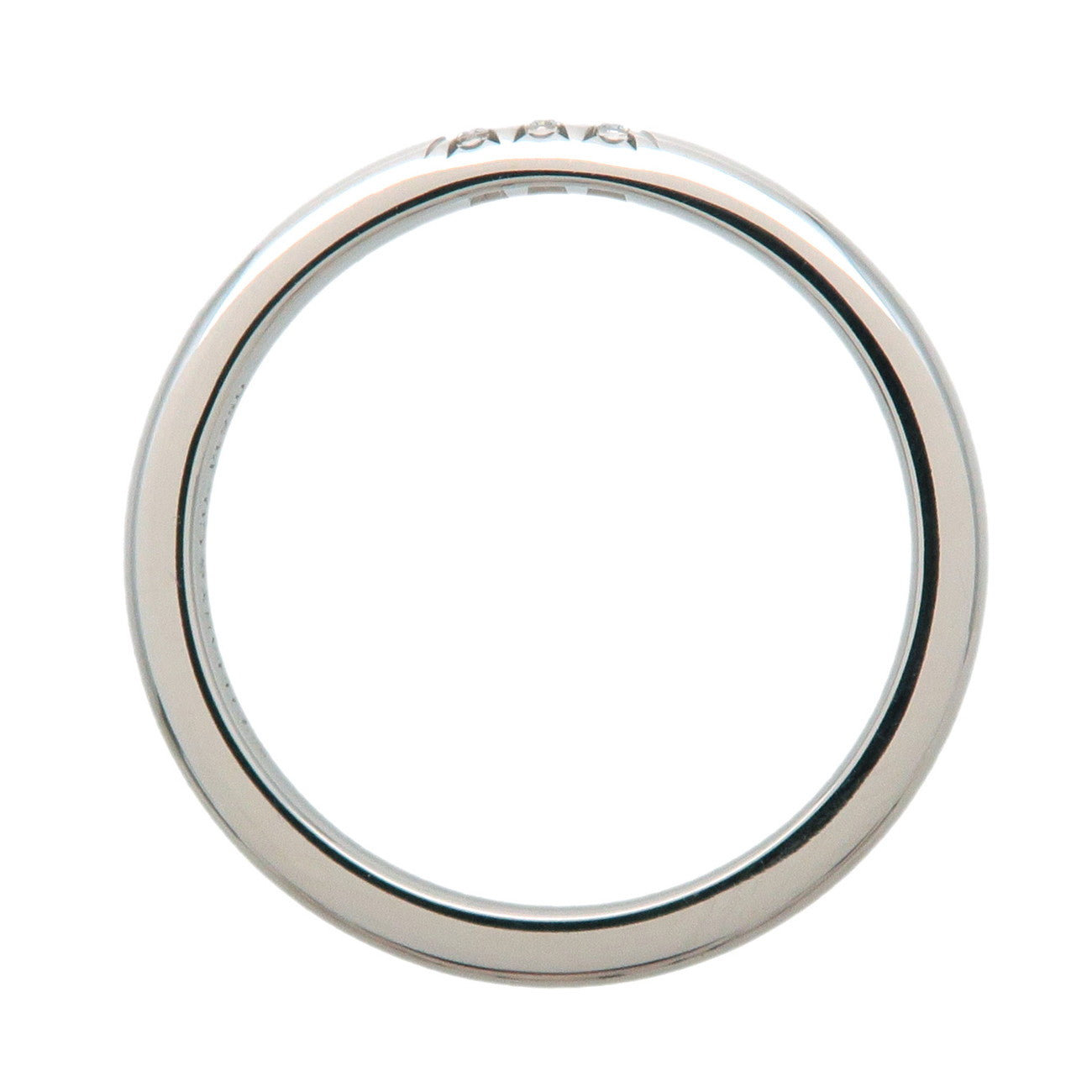 Tiffany & Co Classic Band Ring 3P Diamond PT950 Platinum US5 EU49