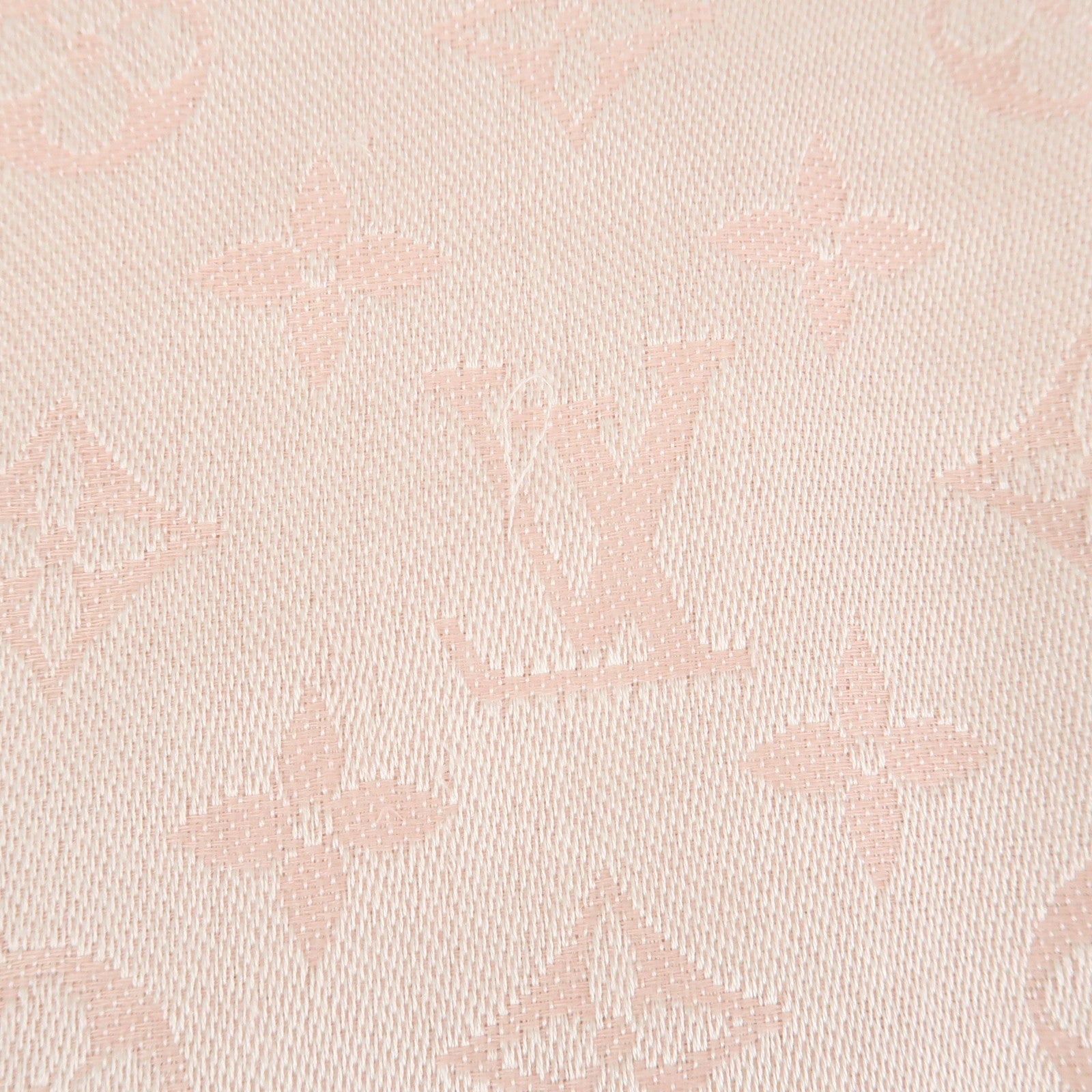 Louis Vuitton Monogram Silk Wook Shawl Scarf Rose Pink M72046