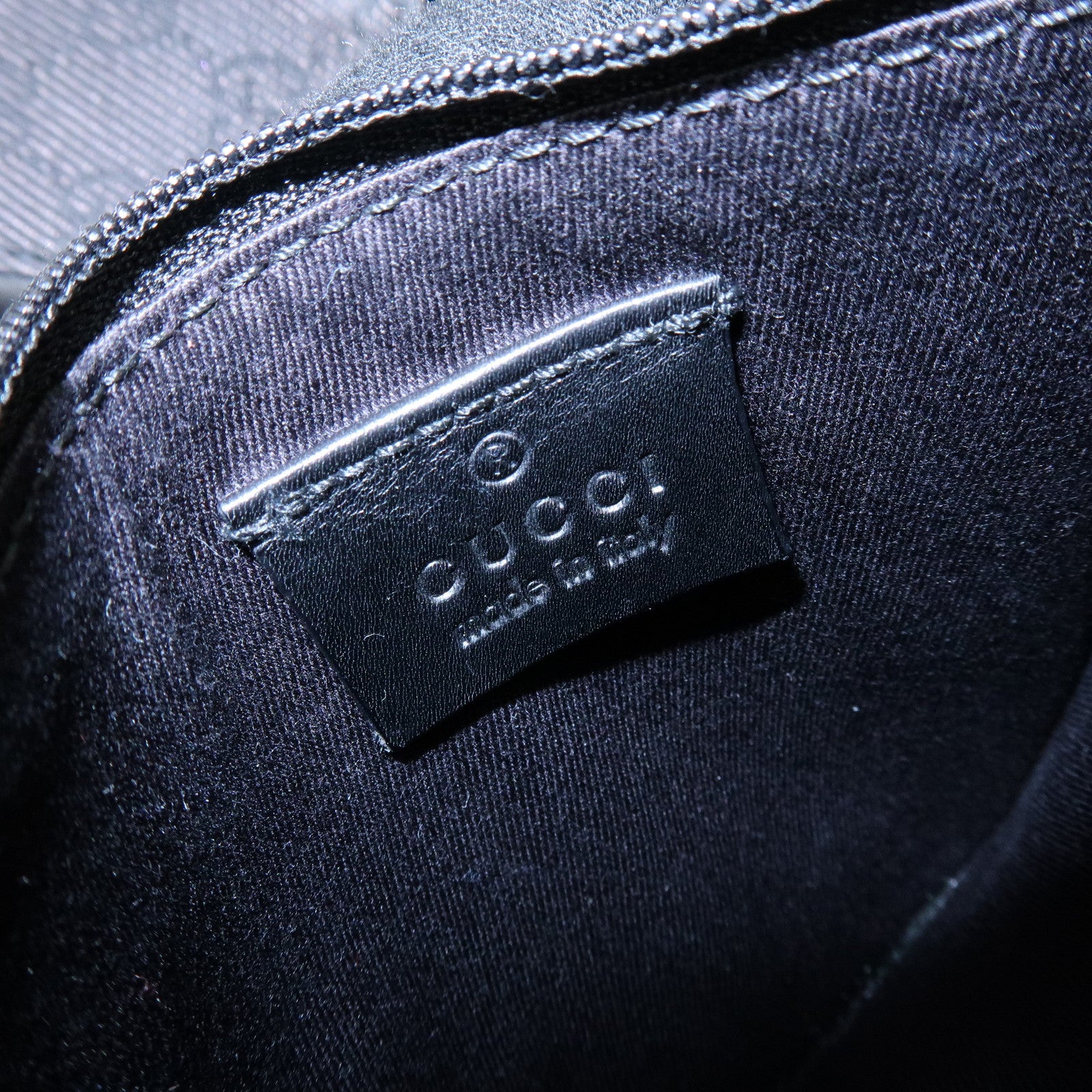 GUCCI GG Canvas Leather Tote Bag Hand Bag Black 101919