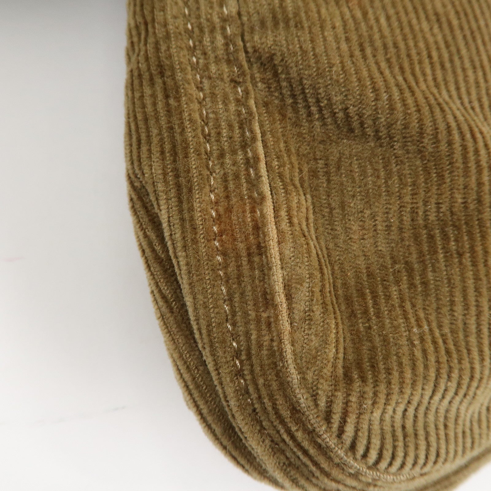 FENDI Mamma Baguette Corduroy Shoulder Bag Brown 26569 Used