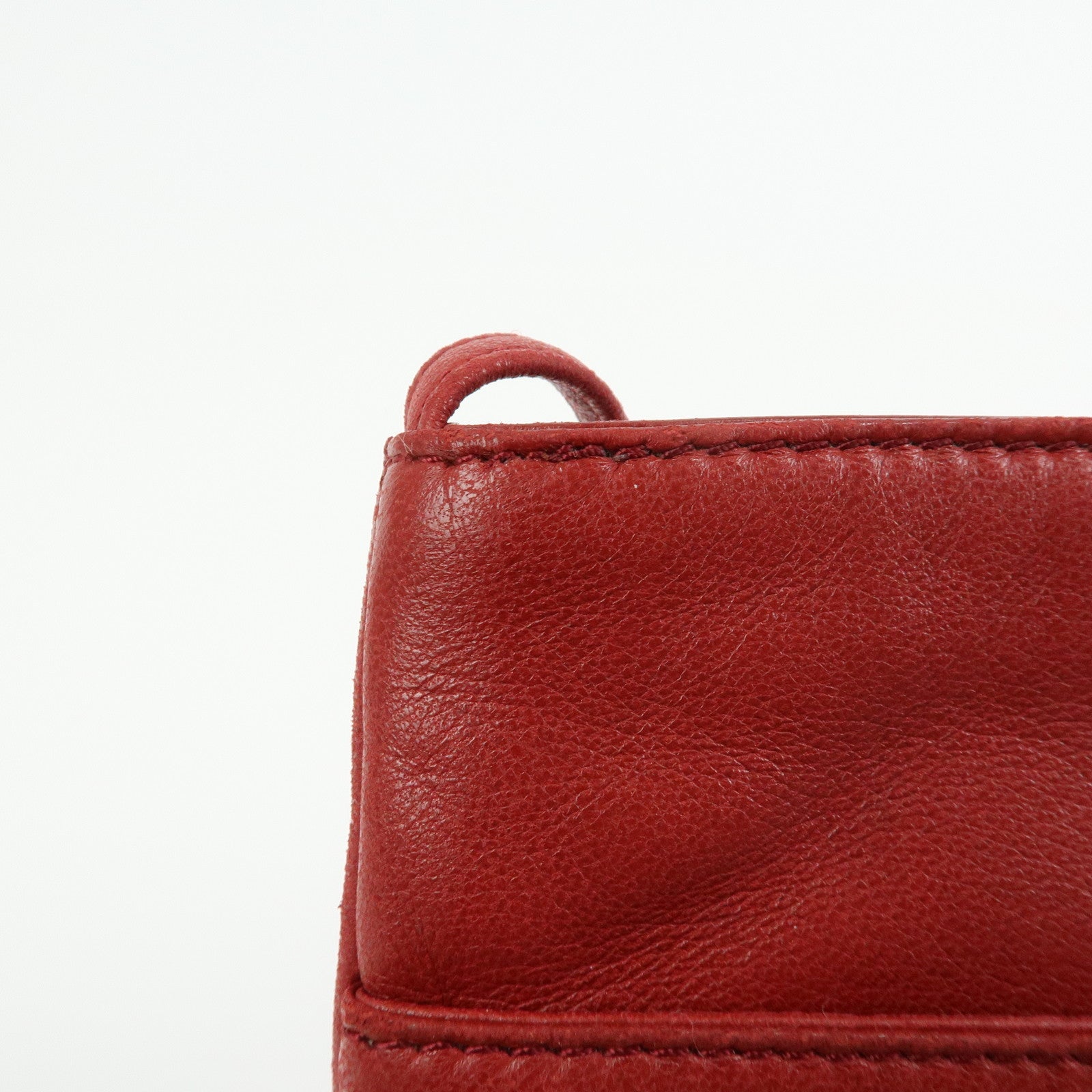 LOEWE Anagram Nappa Leather Shoulder Bag Crossbody Bag Red