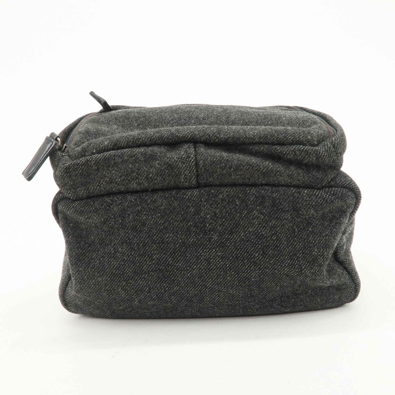 PRADA Triangle Logo Wool Mini Backpack Racksuck Gray V203