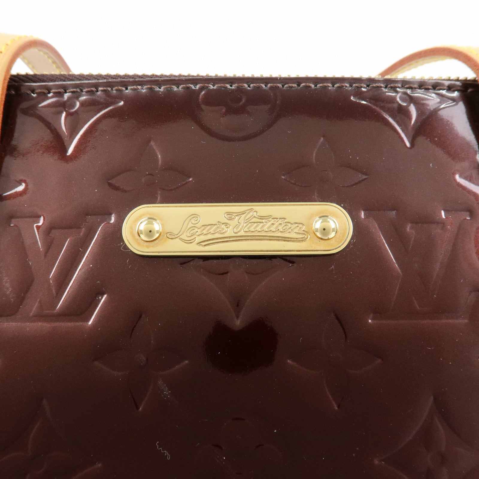 Louis Vuitton Monogram Vernis Bellevue GM Hand Bag Amarante M93589