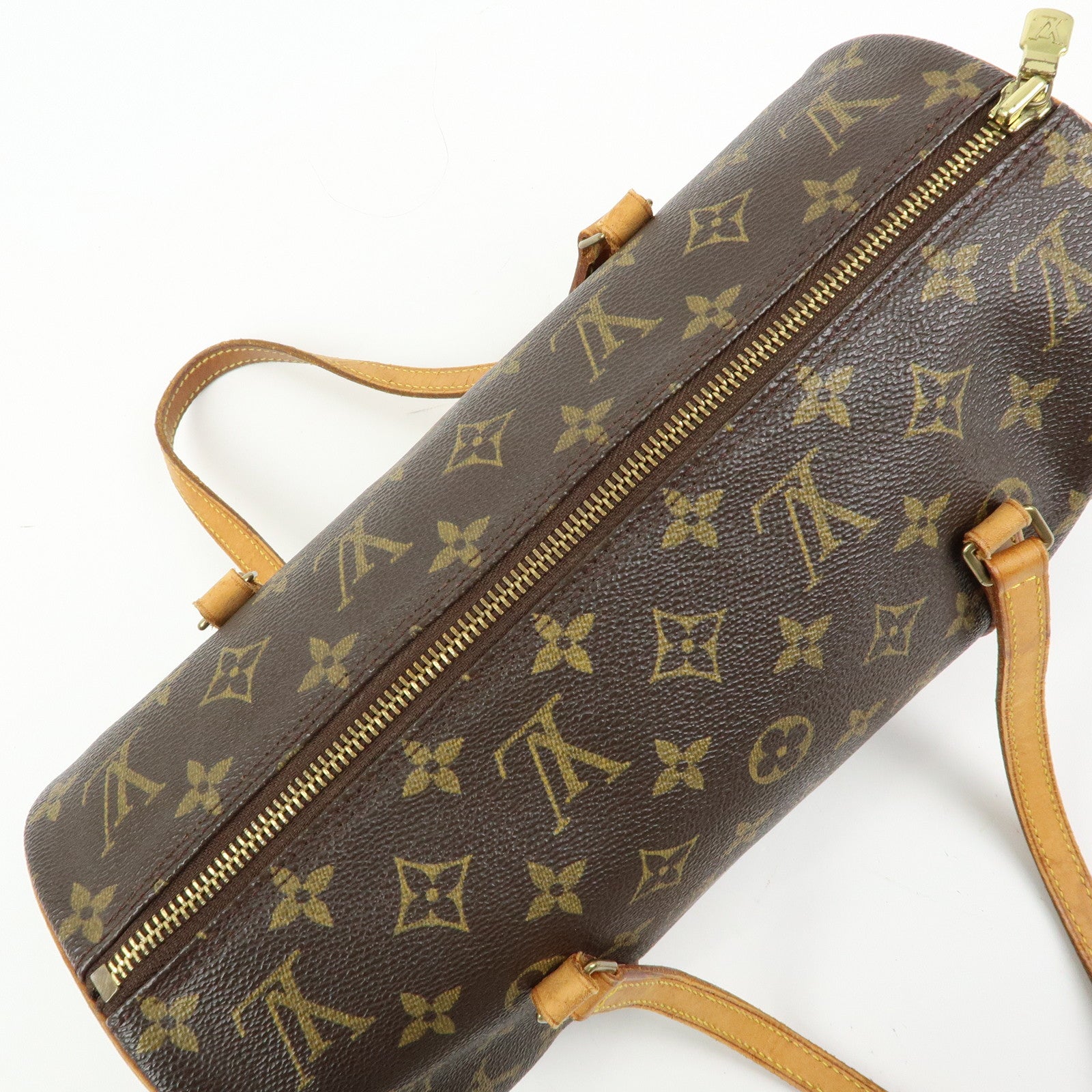 Louis Vuitton Monogram Papillon 30 Hand Bag Brown M51385