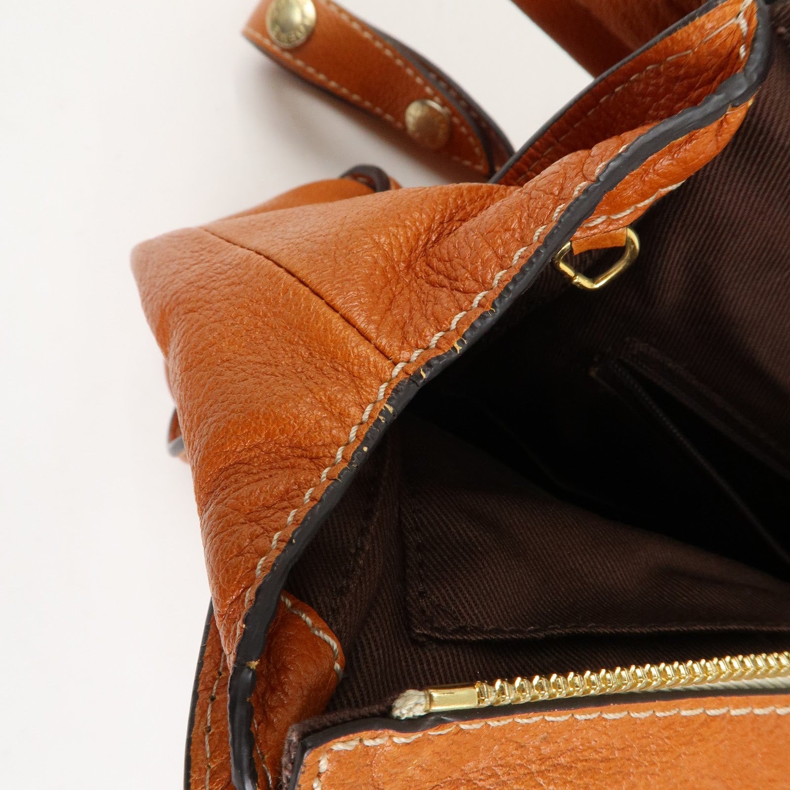 LOEWE Leather Candy 2Way Bag Shoulder Bag Hand Bag Brown