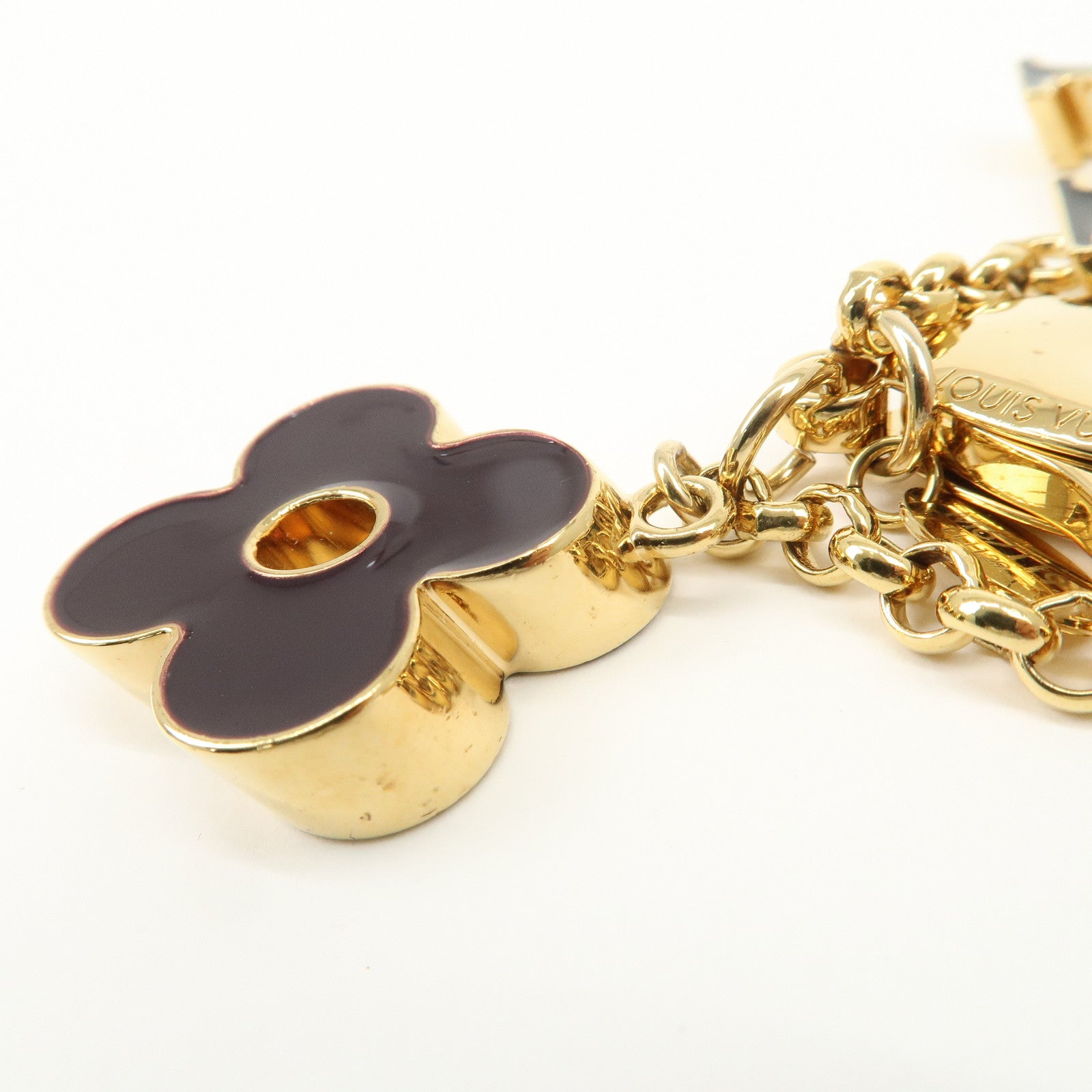 Louis Vuitton Fleur de Monogram Key Chain Bag Charm M67119