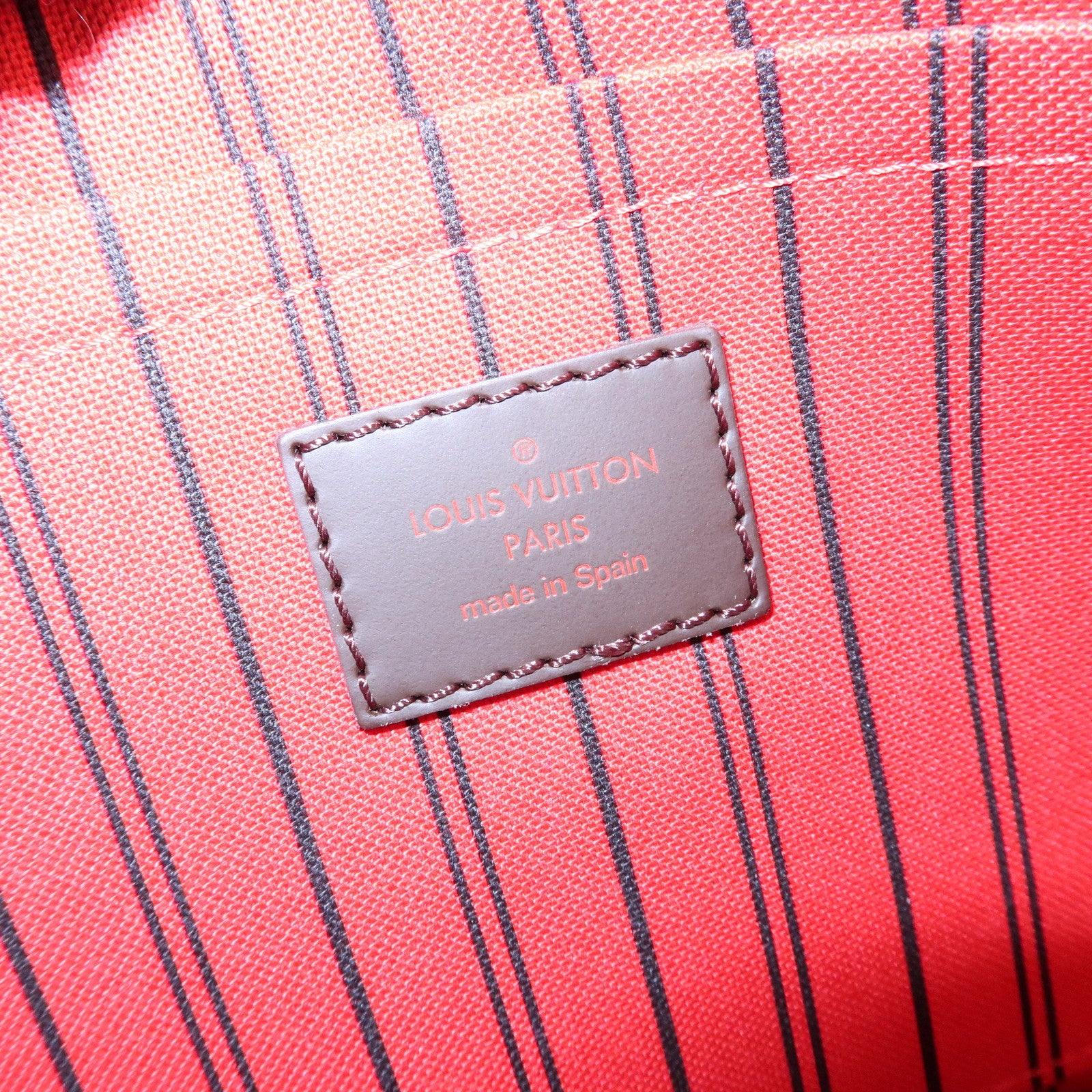 Louis Vuitton Damier Canvas Pouch for Neverfull MM Tote Bag N41358