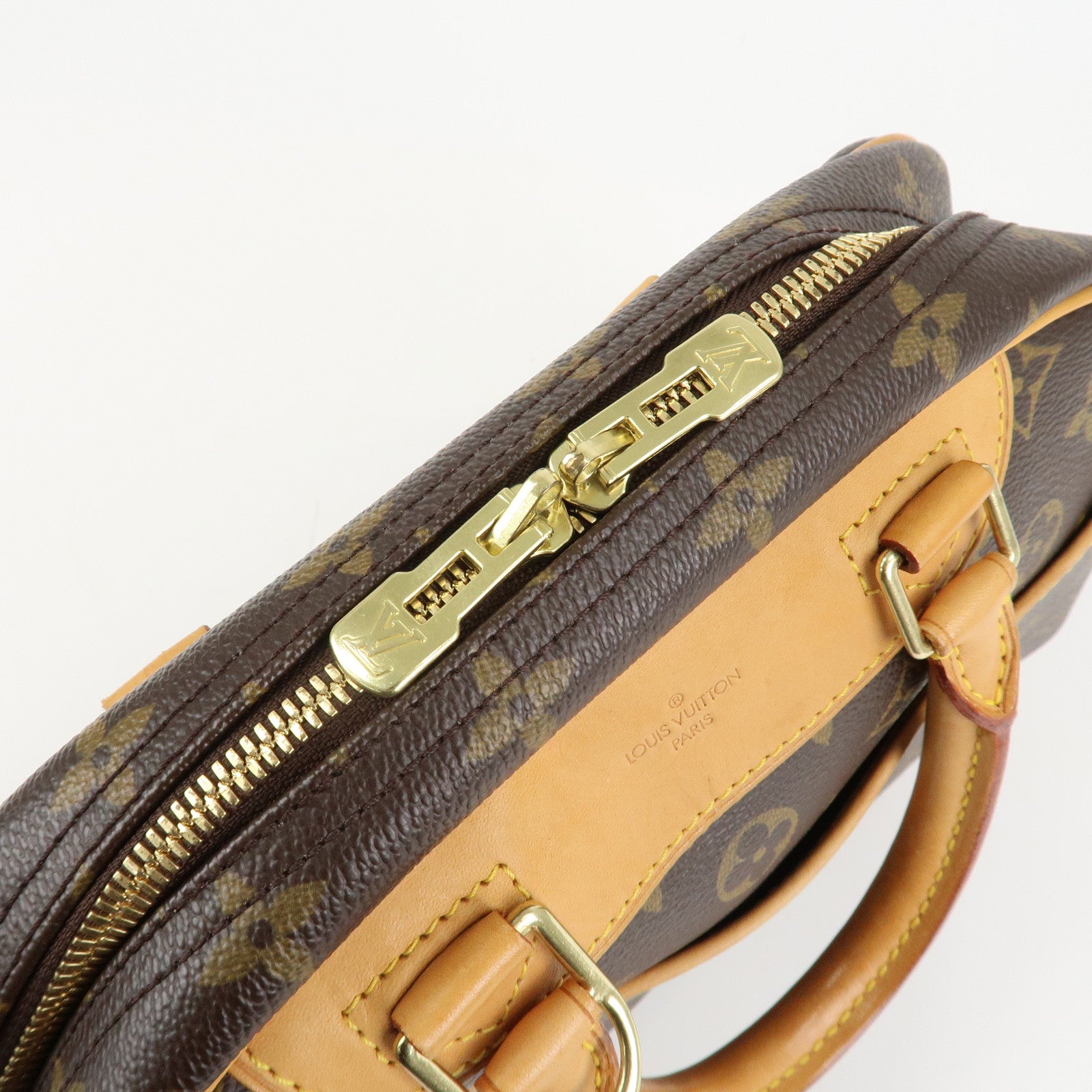 Louis Vuitton Monogram Trueville Hand Bag Brown M42228 Used