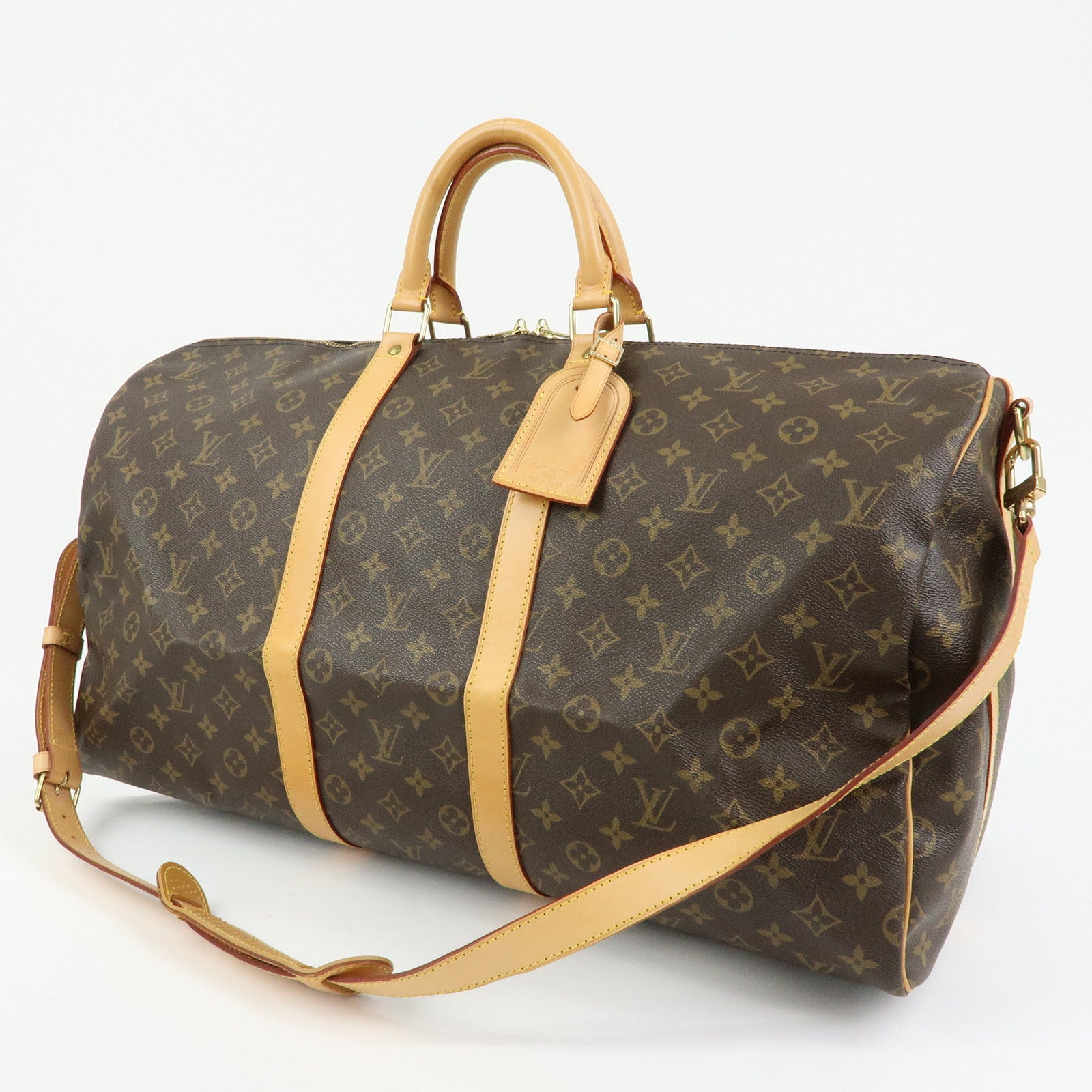 Louis Vuitton Monogram Keep All Bandouliere 55 Boston Bag M41414