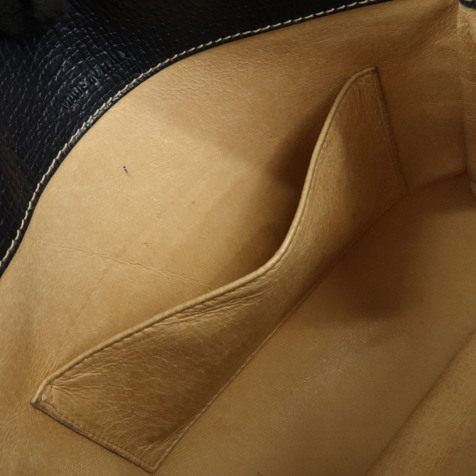 LOEWE Leather 2Way Bag Hand Bag Shoulder Bag Dark Navy