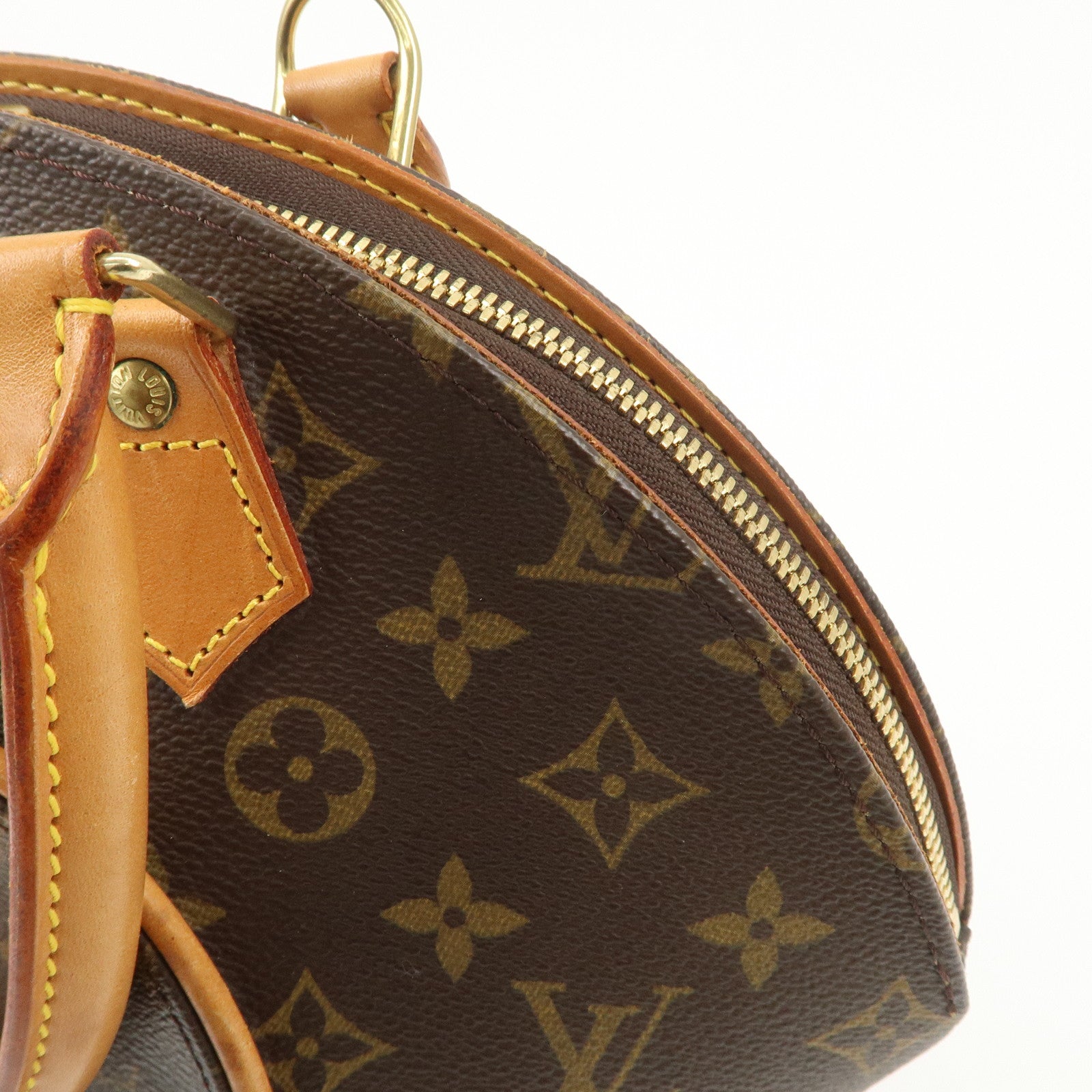 Louis Vuitton Monogram Ellipse PM Hand Bag Brown M51127 Used