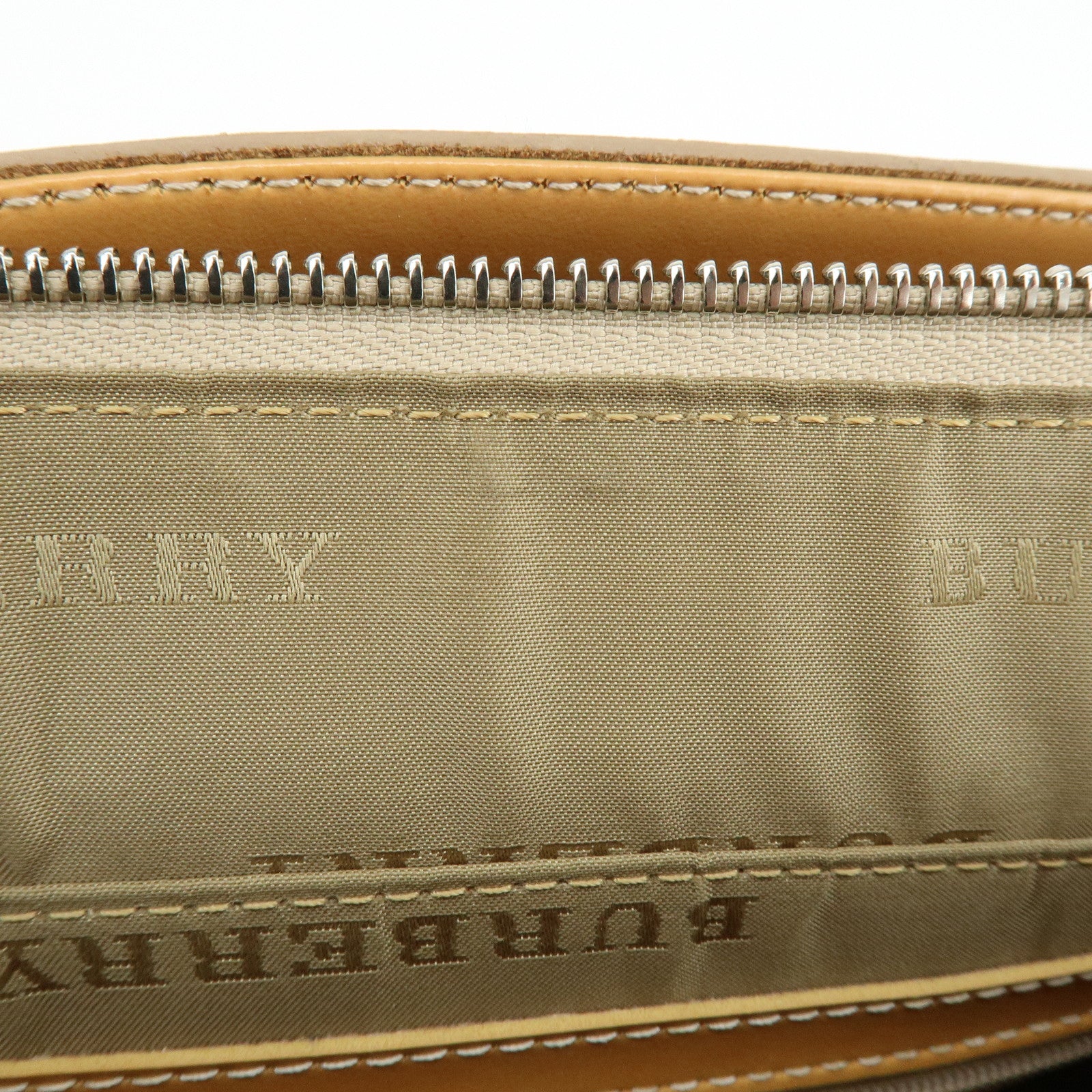 BURBERRY Canvas Leather Tote Bag Hand Bag Beige Light Beige