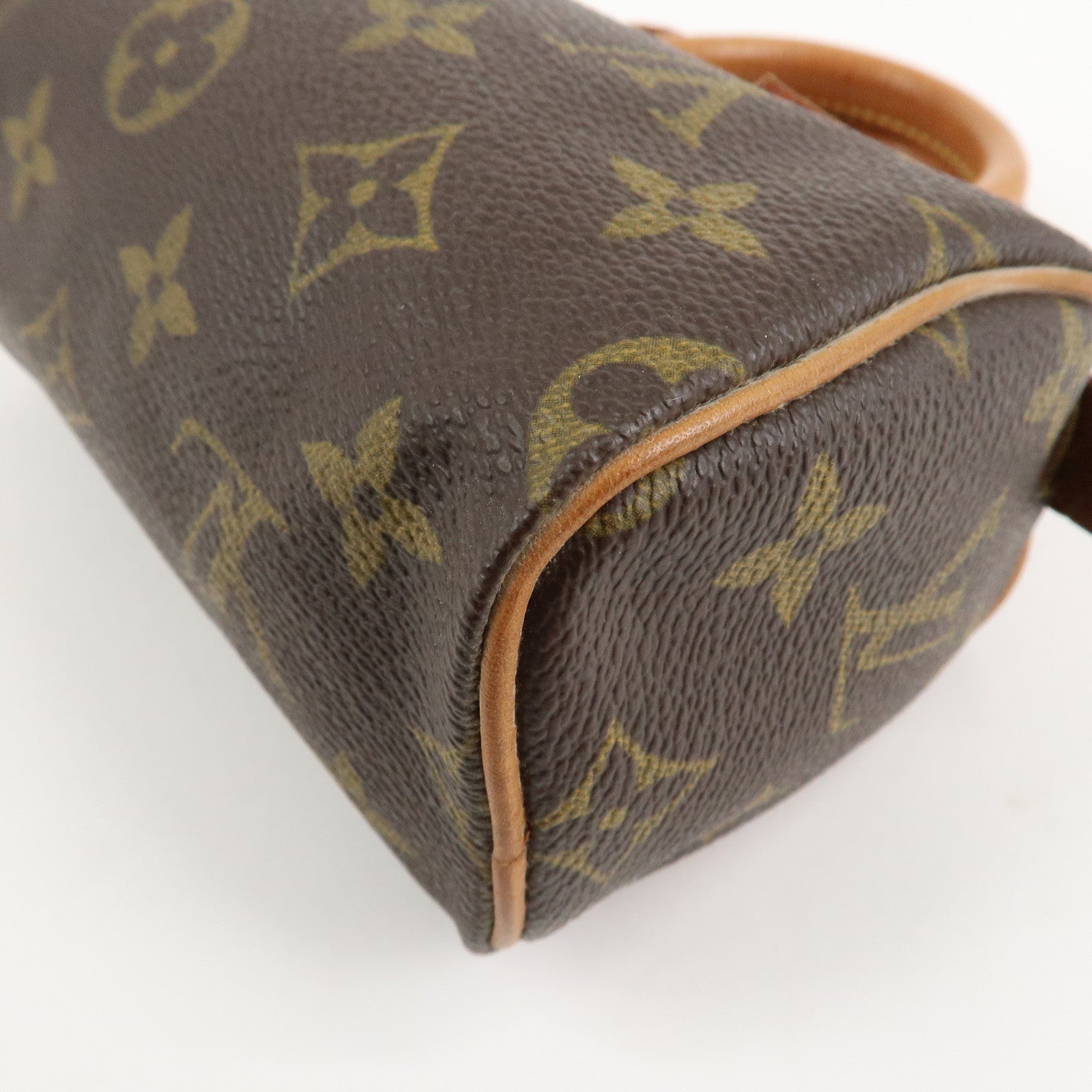 Louis Vuitton Monogram Canvas Mini Speedy Hand Bag Brown M41534 Used