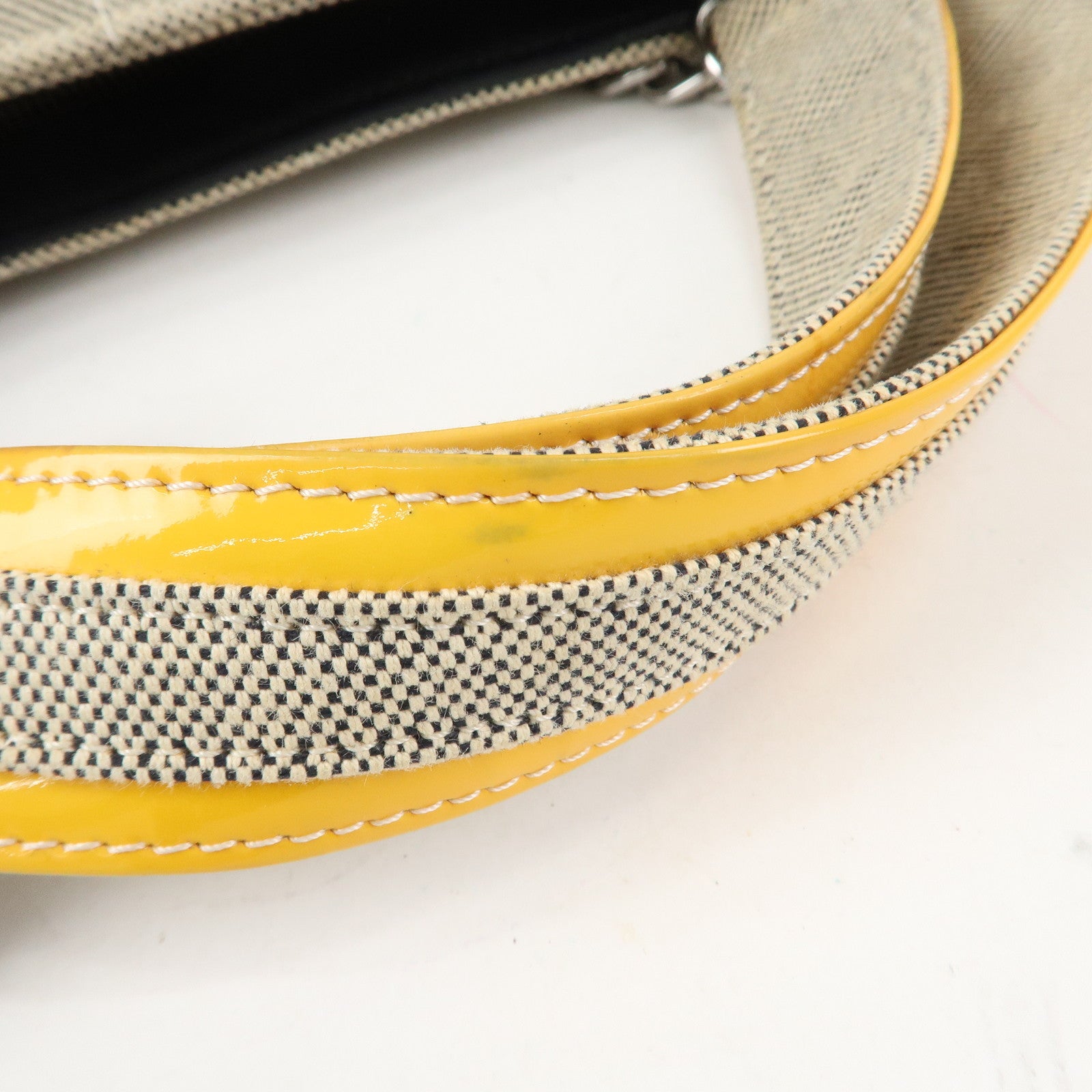 CHANEL Camelia No.5 Chocolate Bar Chain Shoulder Bag A31573 Used