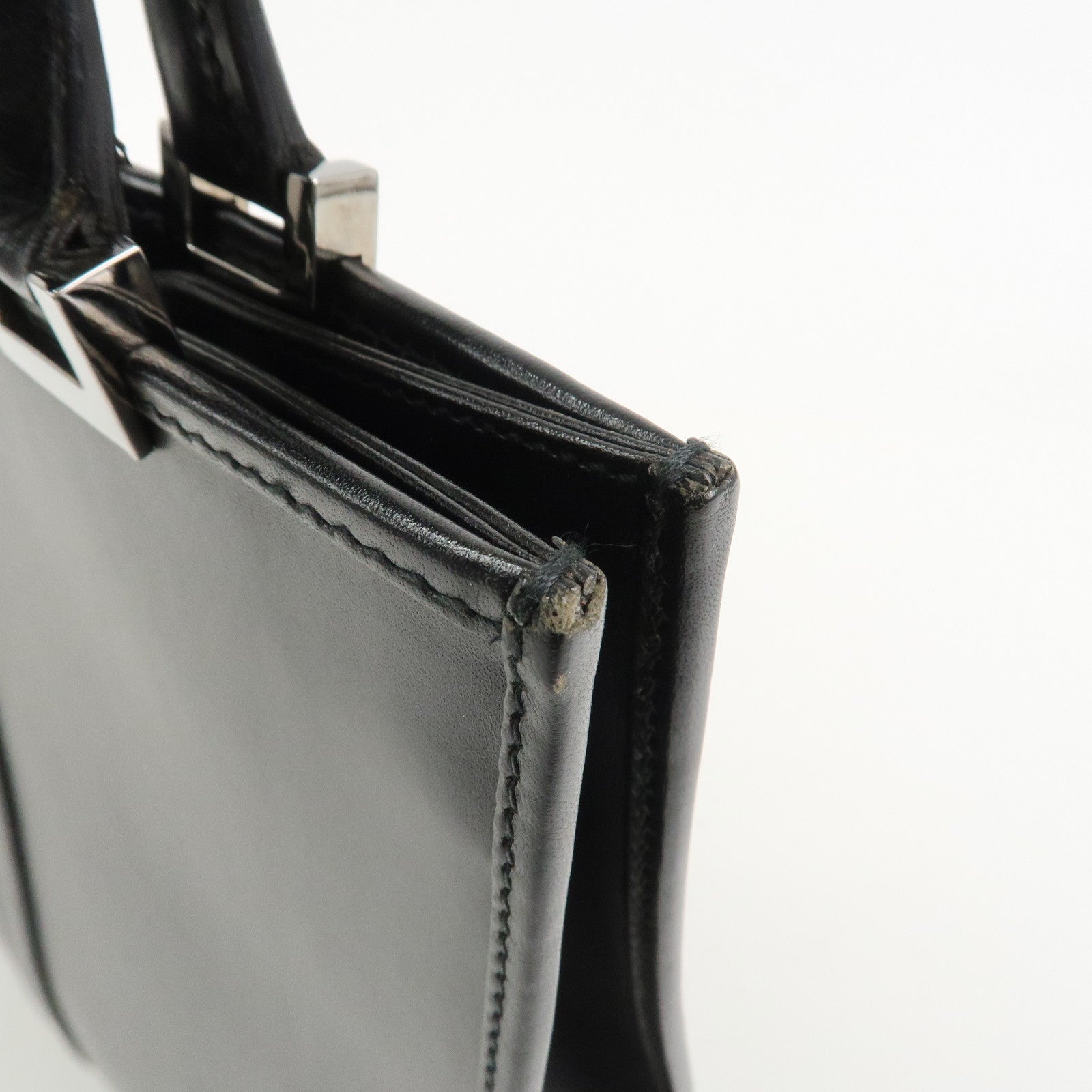 GUCCI Jackie Leather Shoulder Bag Hand Bag Black 002・1065