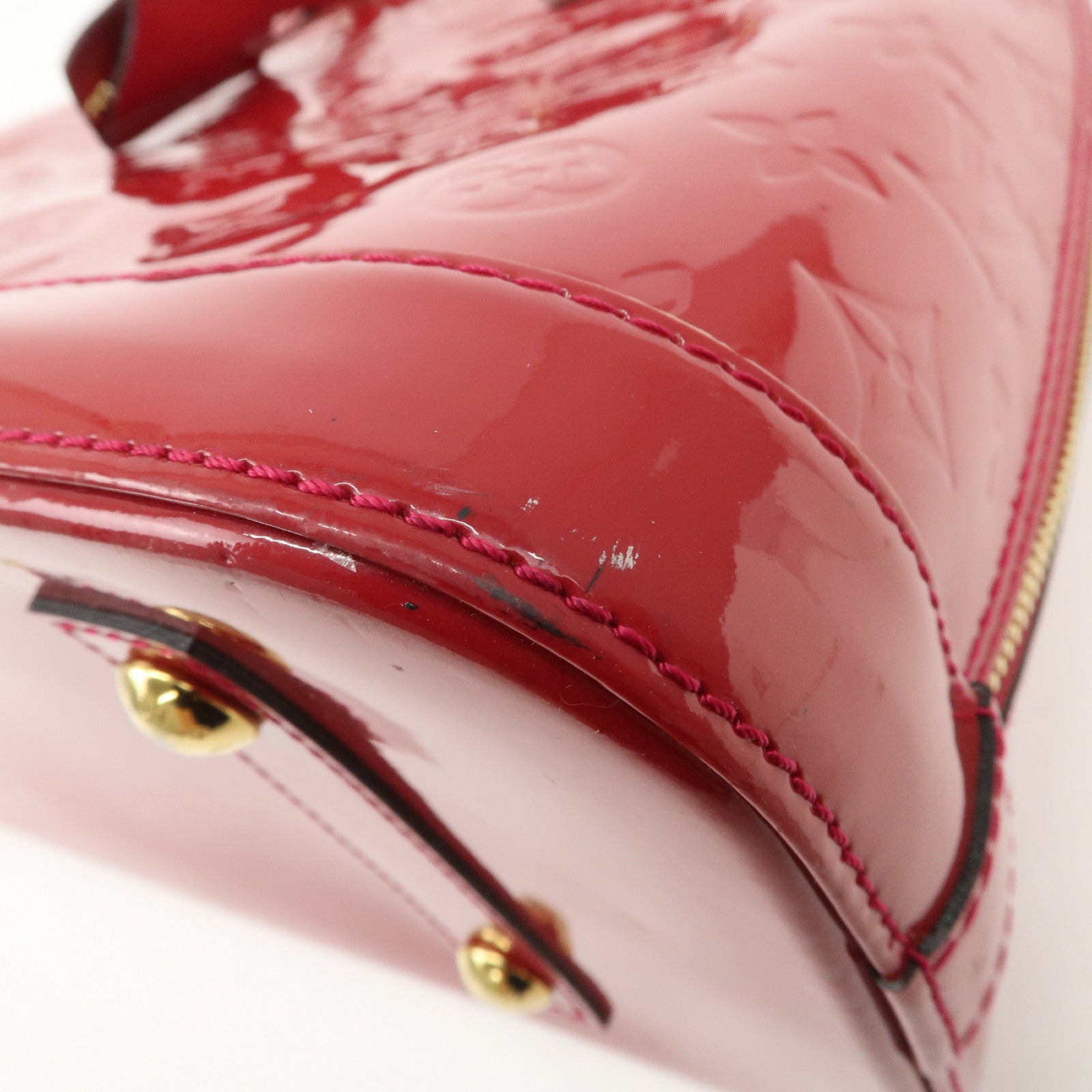 Louis Vuitton Monogram Vernis Alma PM Hand Bag Rose Indien M91770 Used