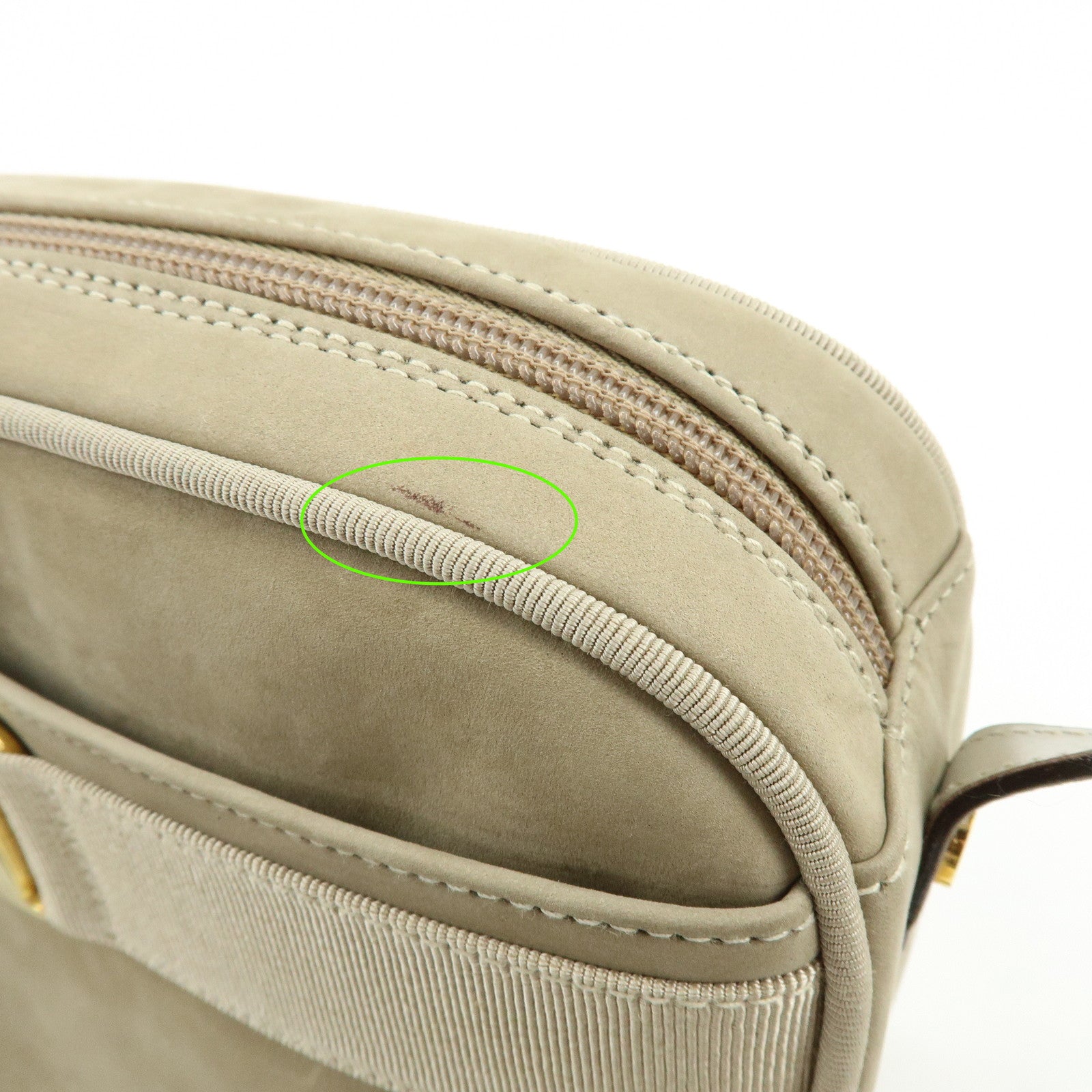 Ferragamo Vara Leather Shoulder Bag Crossbody Bag Greige