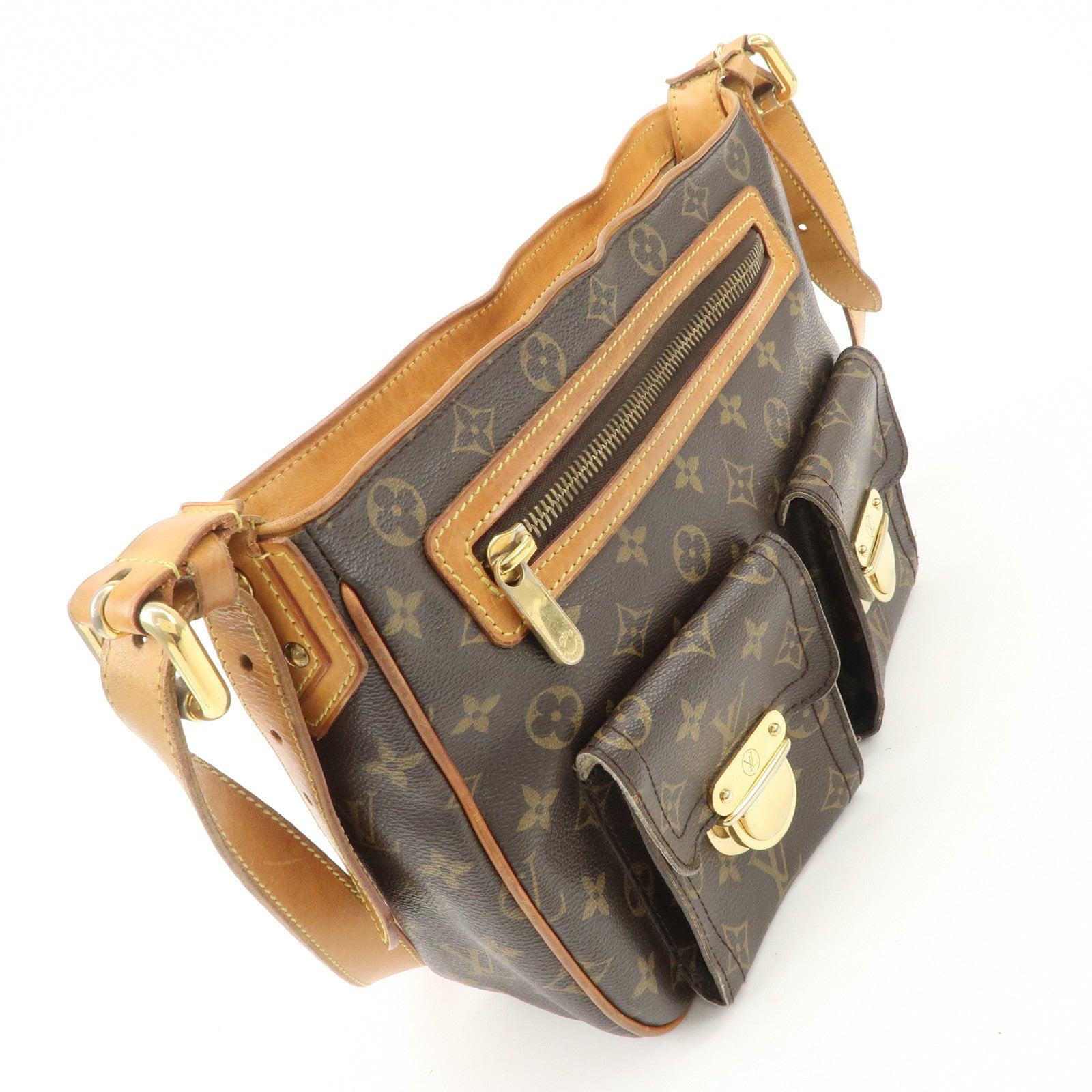 Louis Vuitton Monogram Hudson GM Shoulder Bag Brown M40045 Used