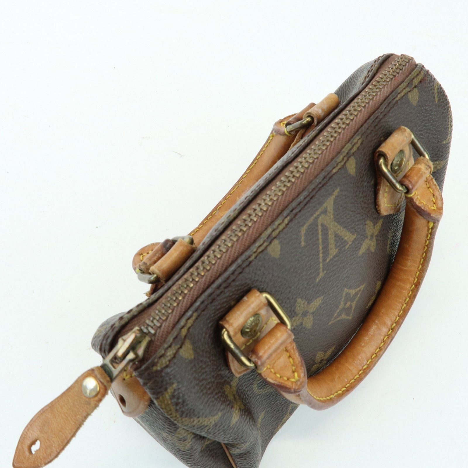 Louis Vuitton Monogram Mini Speedy Hand Shoulder Bag Brown M41534