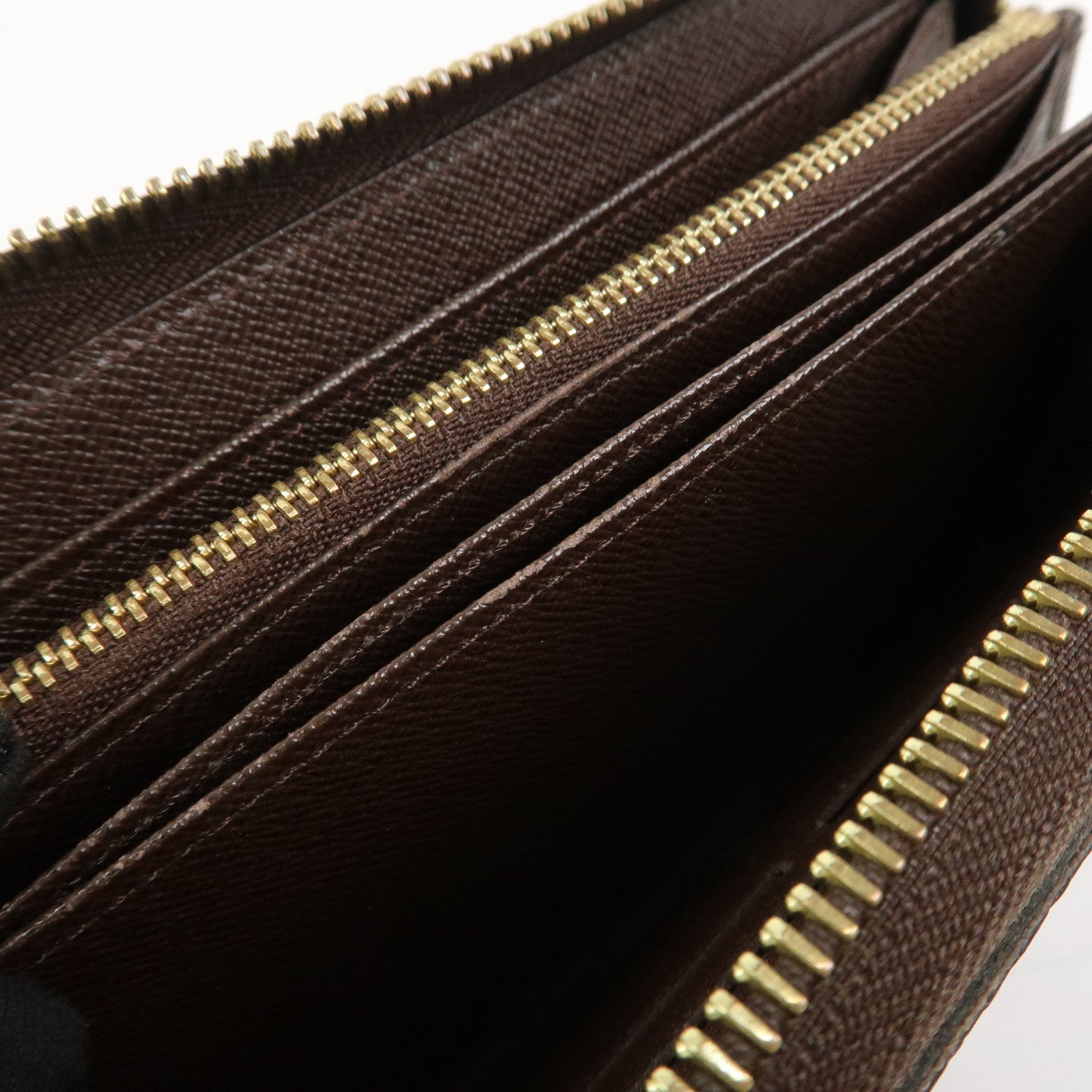 Louis Vuitton Damier Canvas Zippy Wallet Old Style Brown N60015