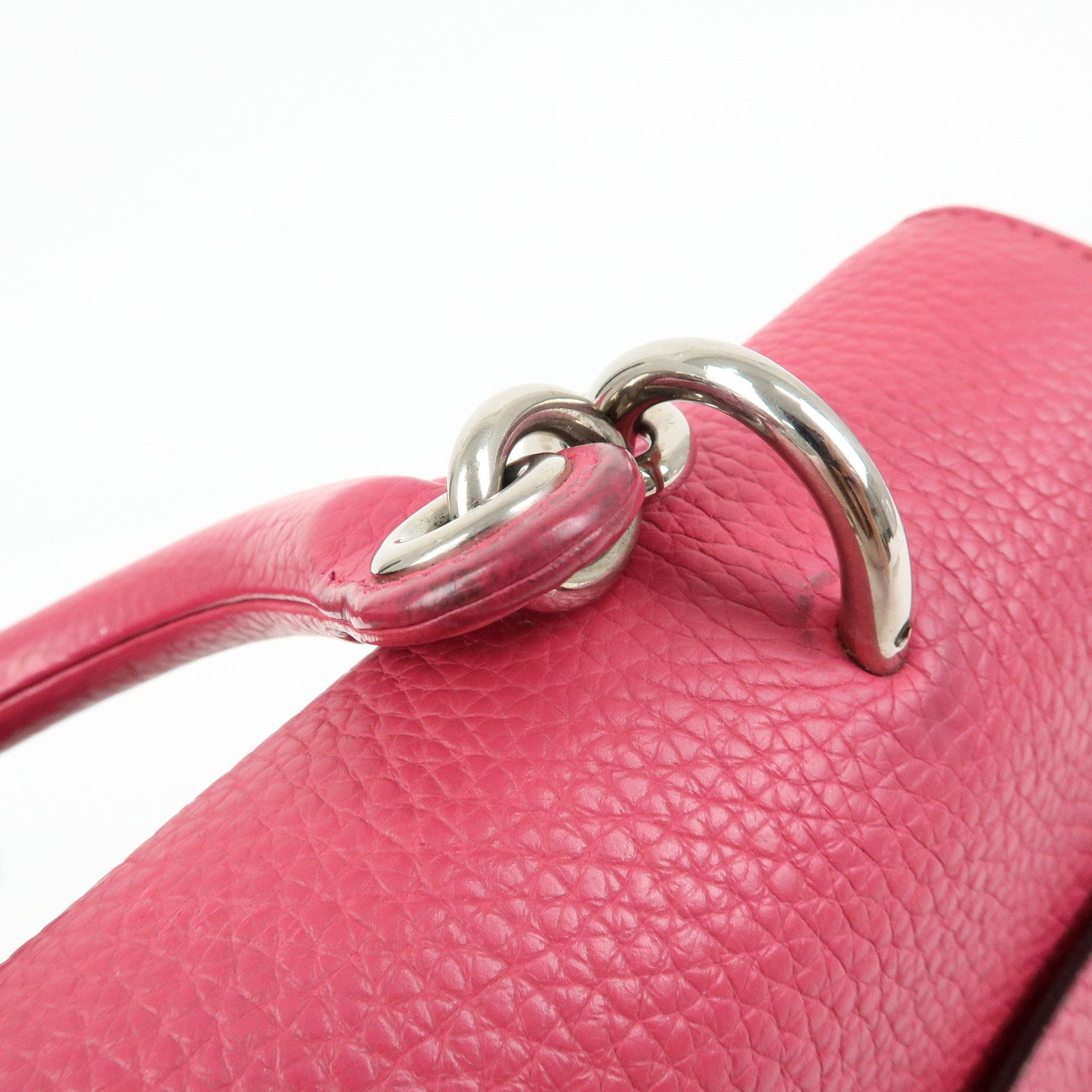 Christian Dior Be Dior Leather 2Way Bag Hand Bag Shoulder Bag Pink