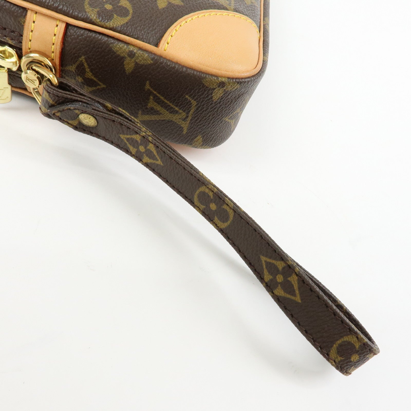 Louis Vuitton Monogram Marly Dragonne GM Clutch Bag Brown M51825