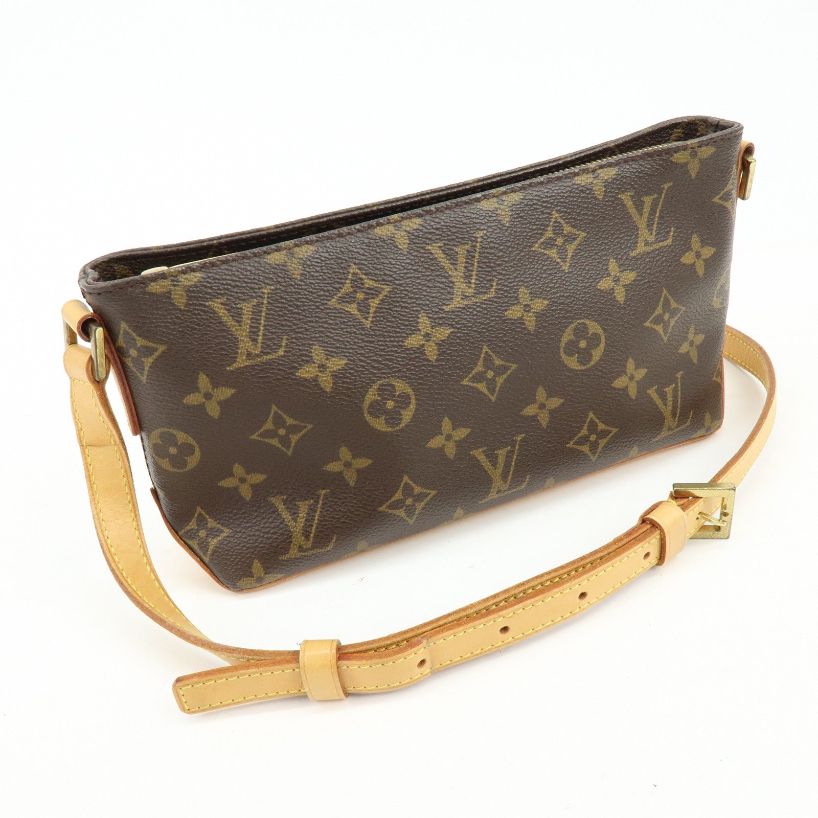 Louis Vuitton Monogram Trotteur Canvas Shoulder Bag Brown M51240
