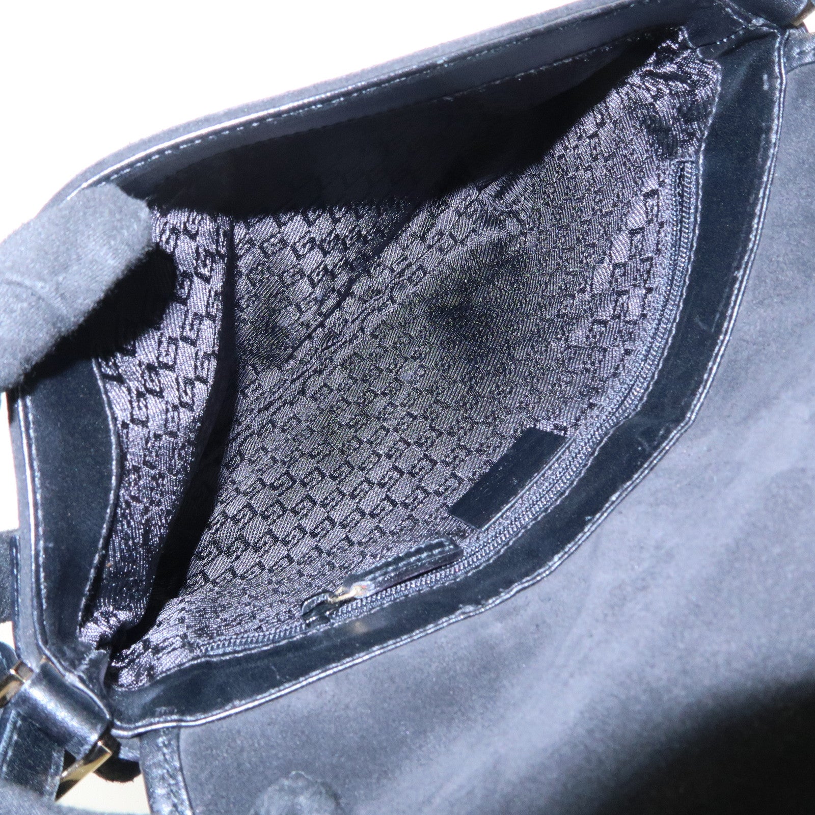 GUCCI Dionysus Suede Leather Shoulder Bag Black 001 4064