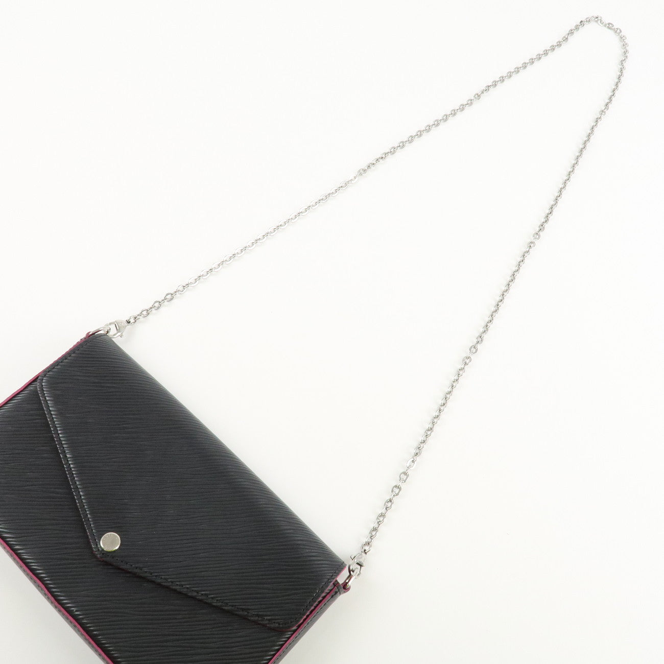 Louis Vuitton Epi Pochette Felicie Shoulder Bag Noir Pink M64579 Used