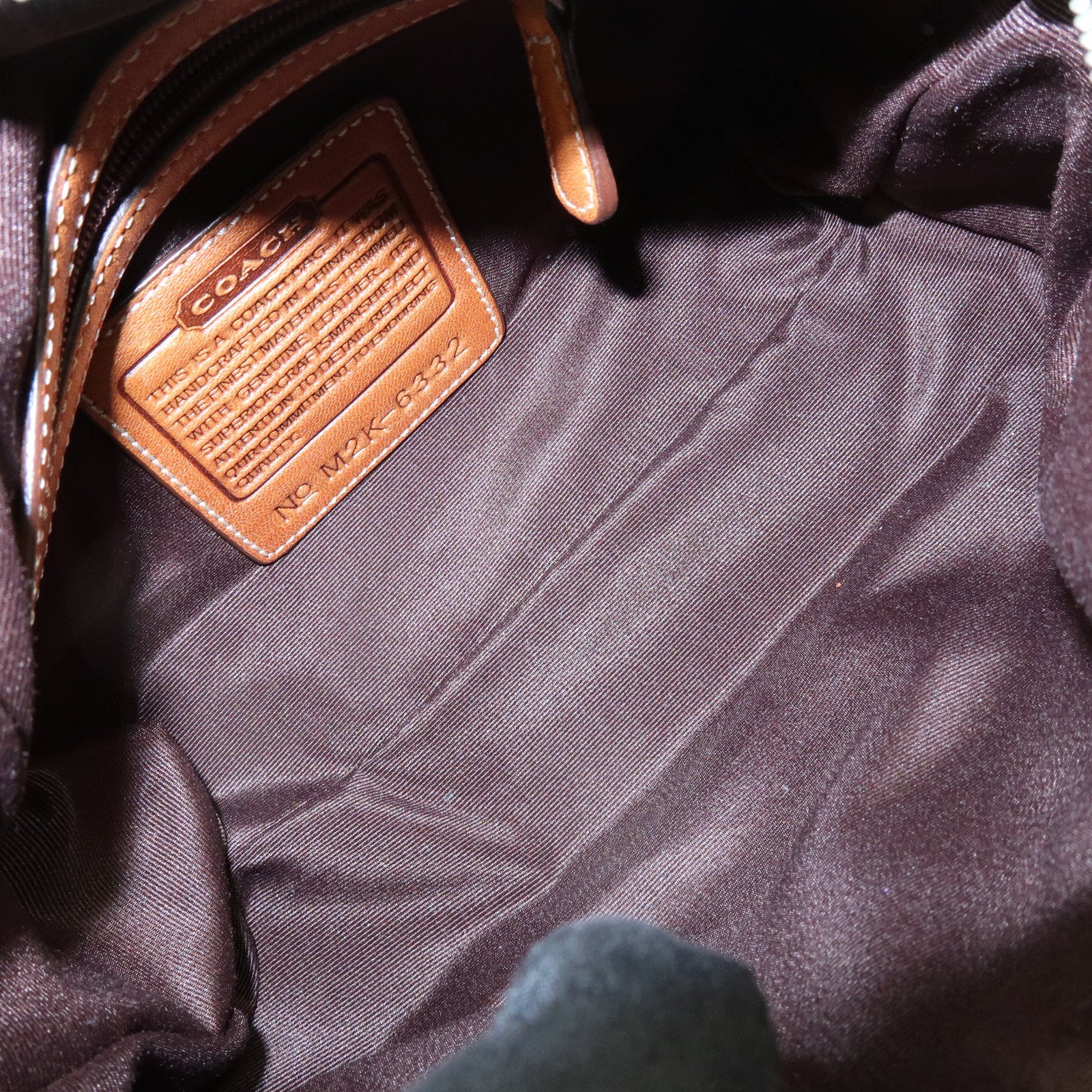 COACH Signature Canvas Leather Hand Bag Shoulder Bag Brown