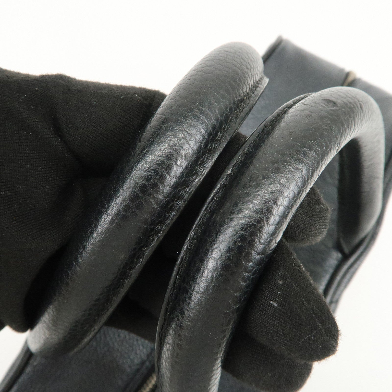 CHANEL Matelasse Caviarskin Boston Bag Hand Bag Black A20997