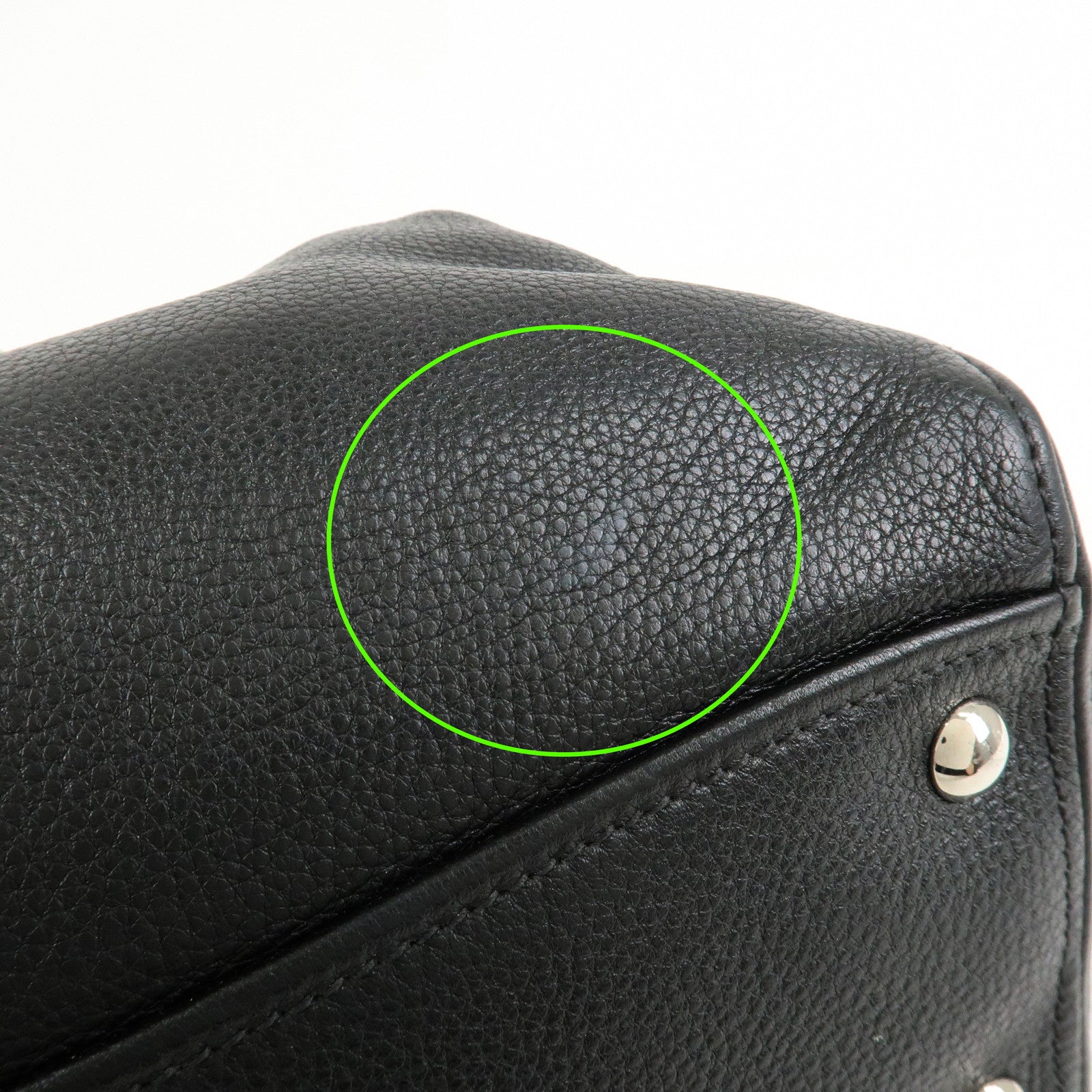 MIU MIU Logo Leather 2Way Shoulder Bag Hand Bag Black RR2014