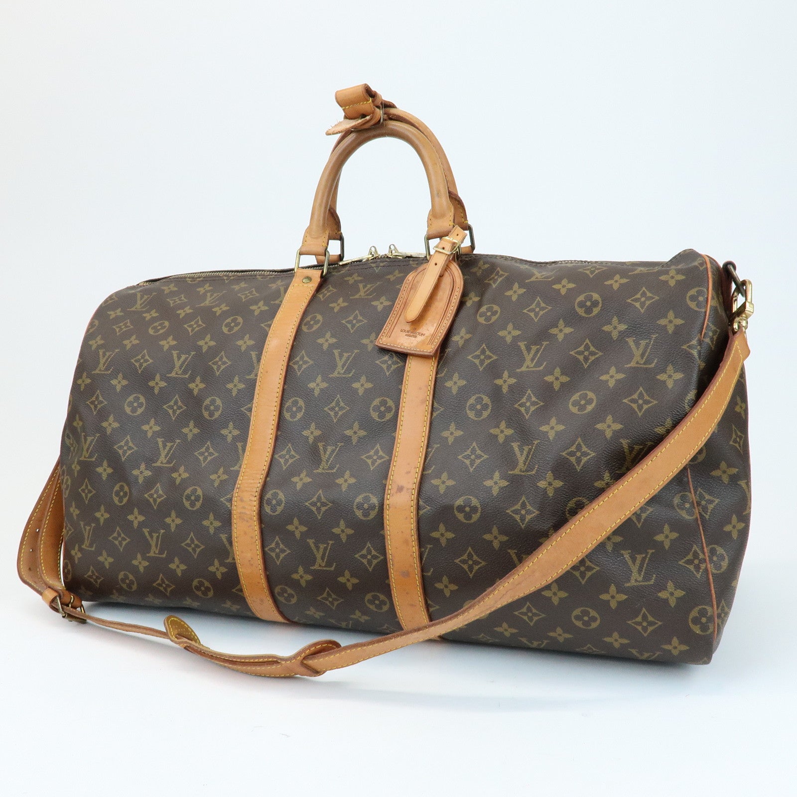 Louis Vuitton Monogram Keep All Bandouliere 55 Boston Bag M41414