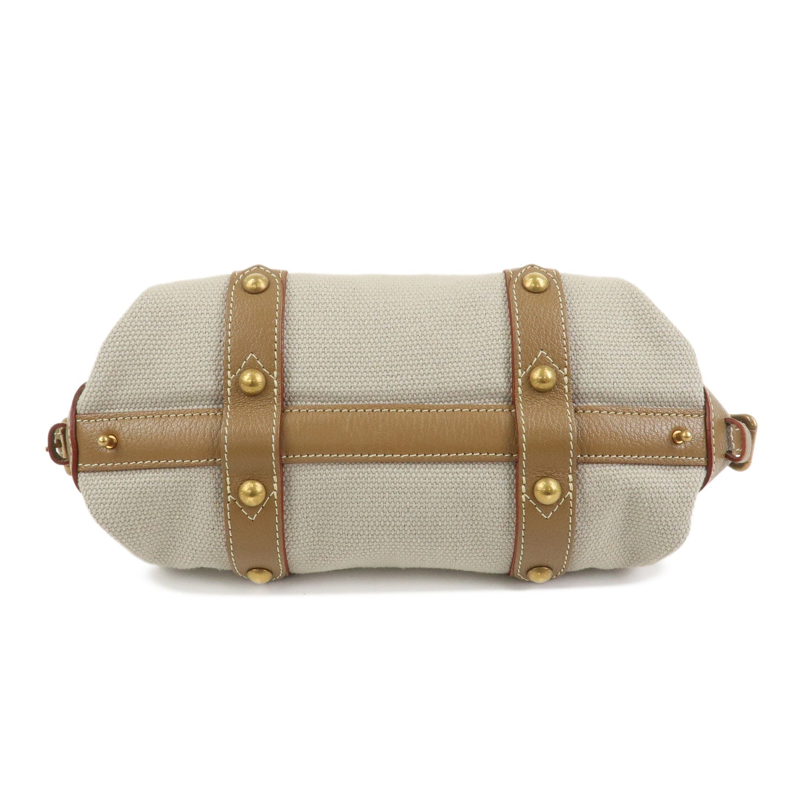 Louis Vuitton Antigua Sac de Nuit PM Canvas Hand Bag Beige M48827