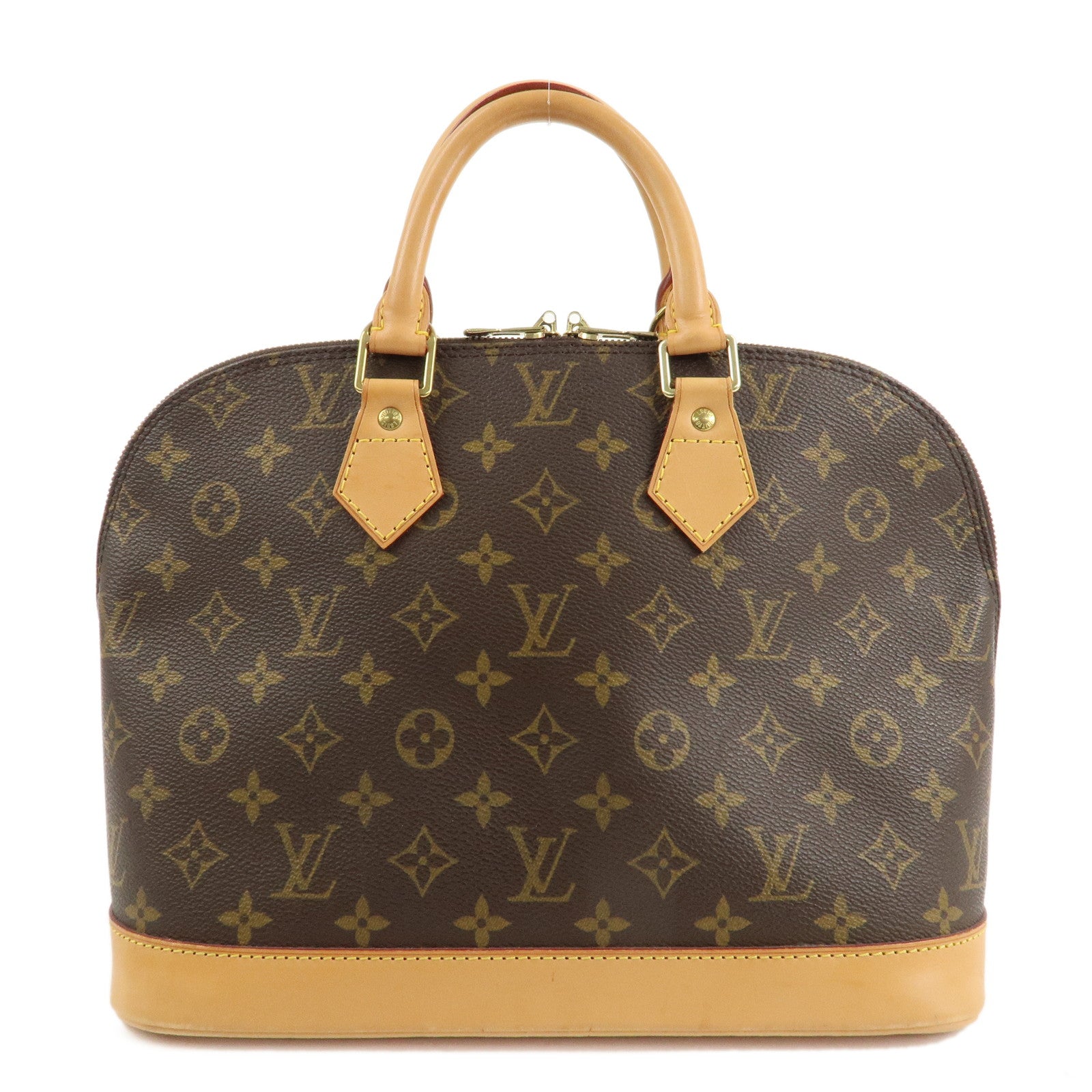 Louis Vuitton Monogram Canvas Alma Hand Bag Brown M51130 Used