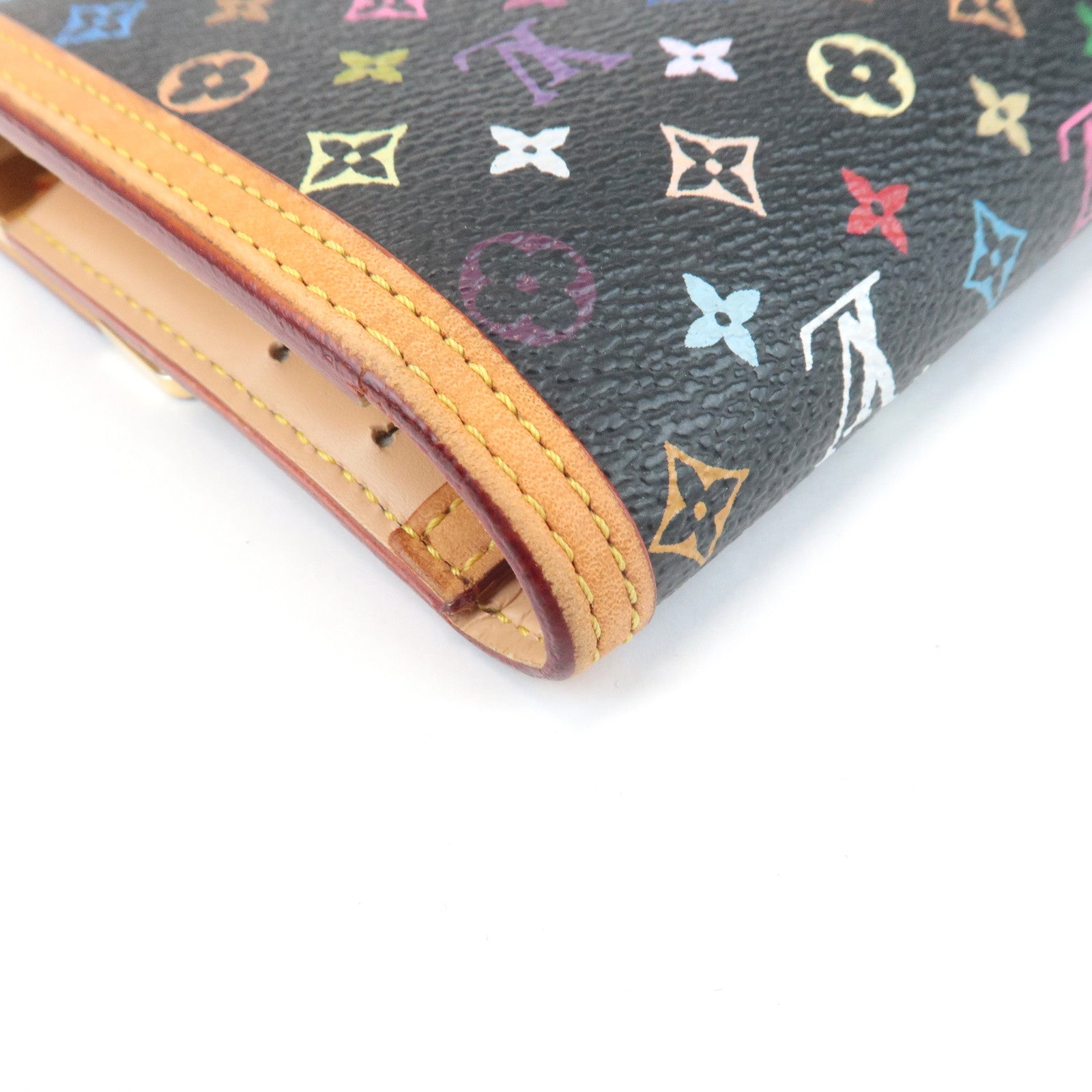 Louis Vuitton Monogram Multicolor Porte Trezor International Wallet M92658 Used