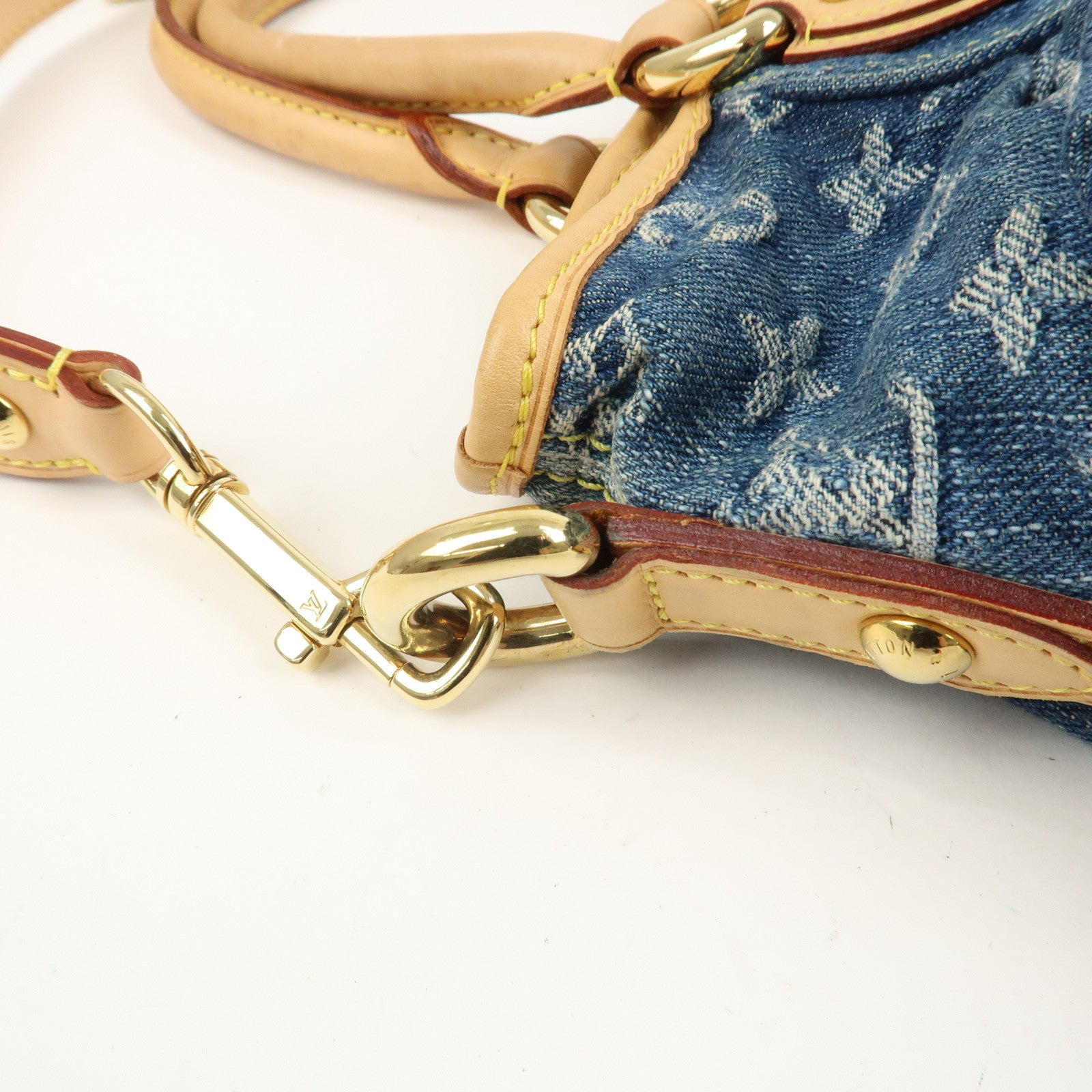 Louis Vuitton Monogram Denim Neo Cabby MM 2Way Bag Blue M95349