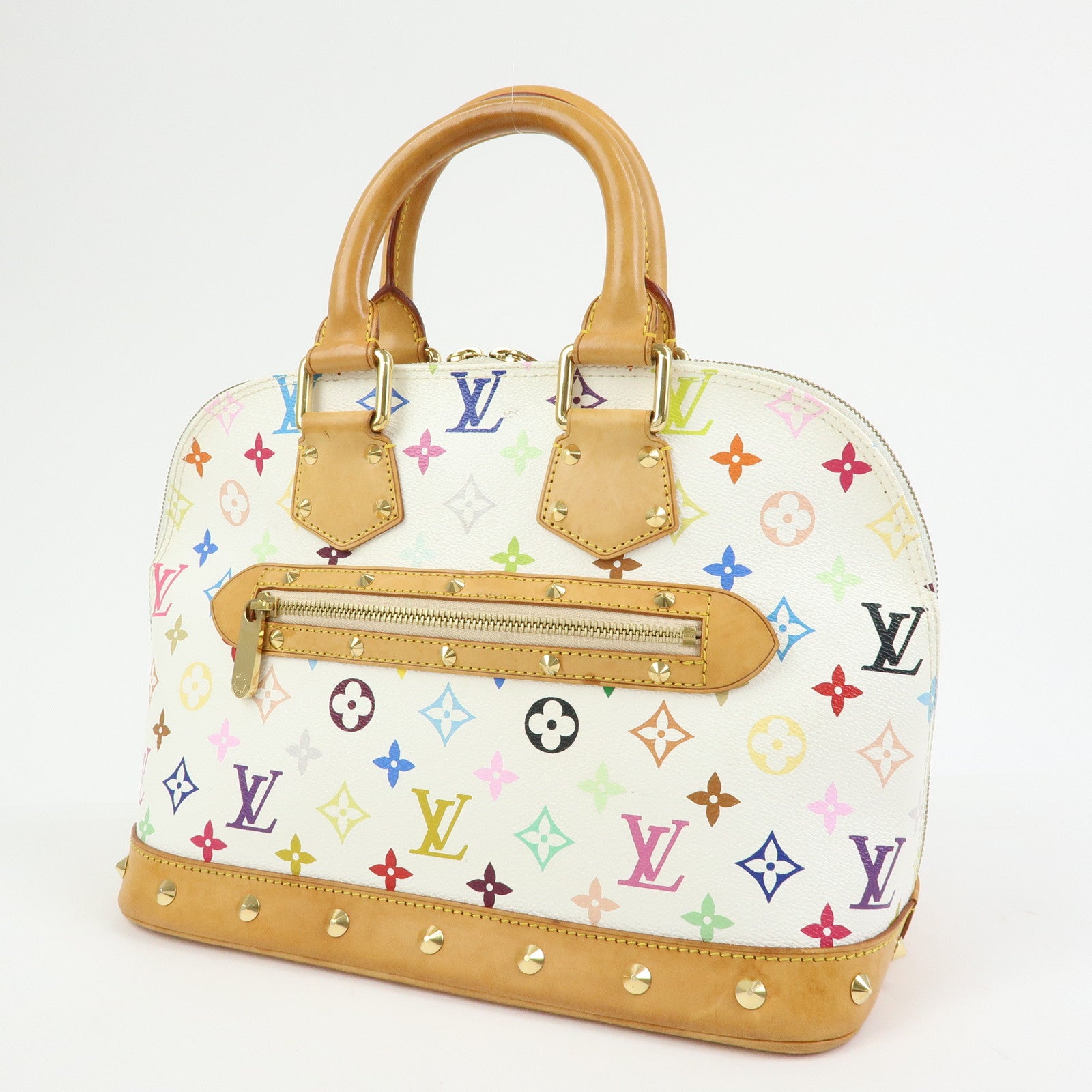 Louis Vuitton Monogram Multicolor Alma PM Hand Bag Blanc M92647
