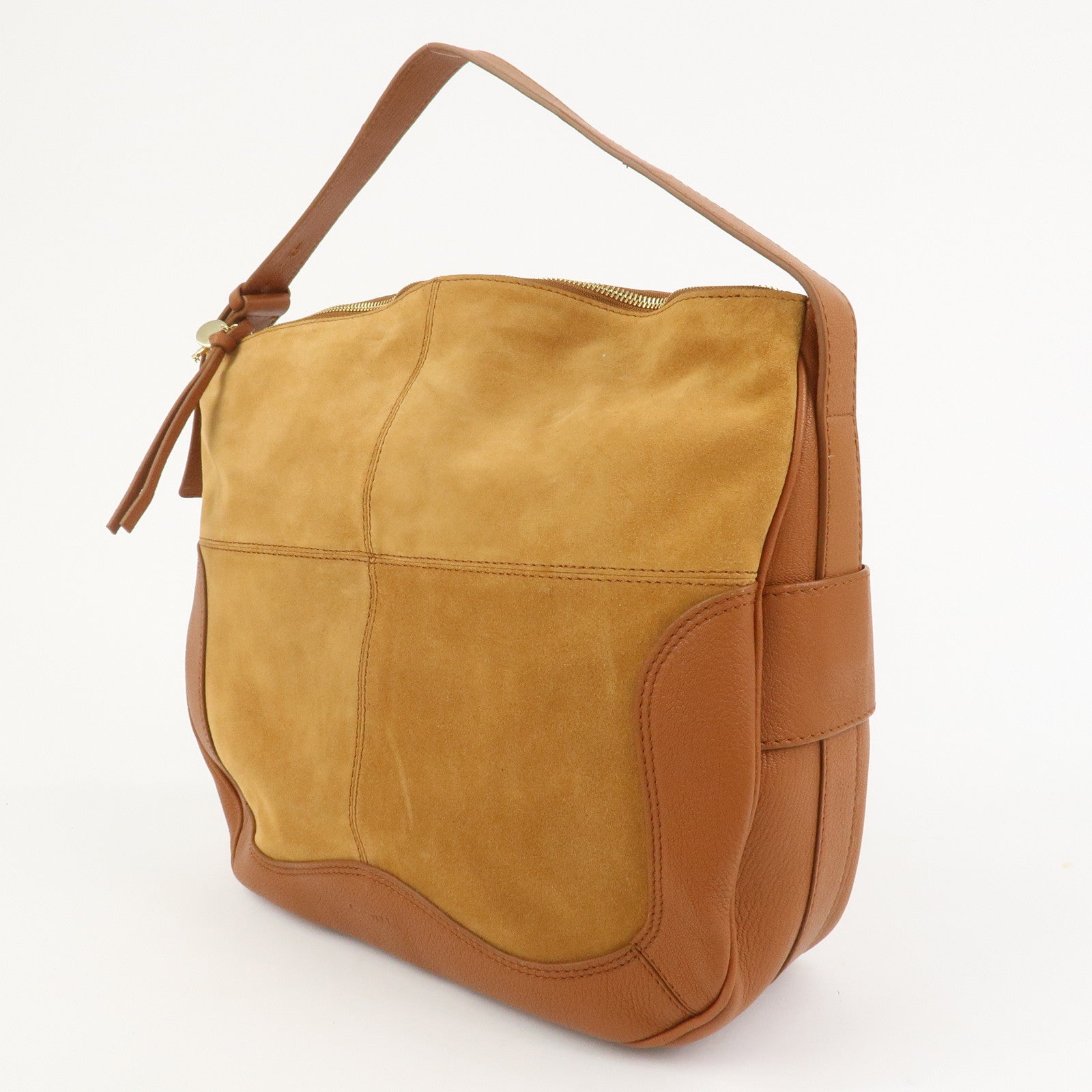 Chloe See By Chloe Hana Suede Leather Shoulder Crossbody Bag Brown