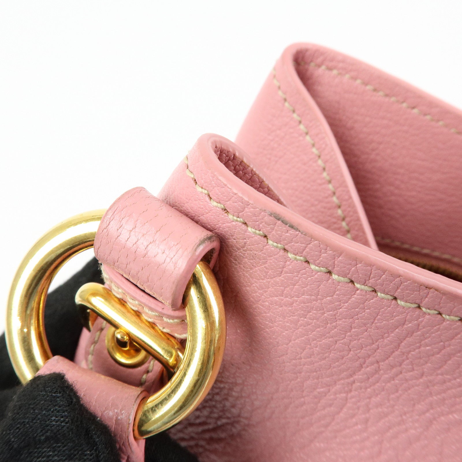 MIU MIU Madras Leather 2Way Shoulder Bag Hand Bag Pink RN0886